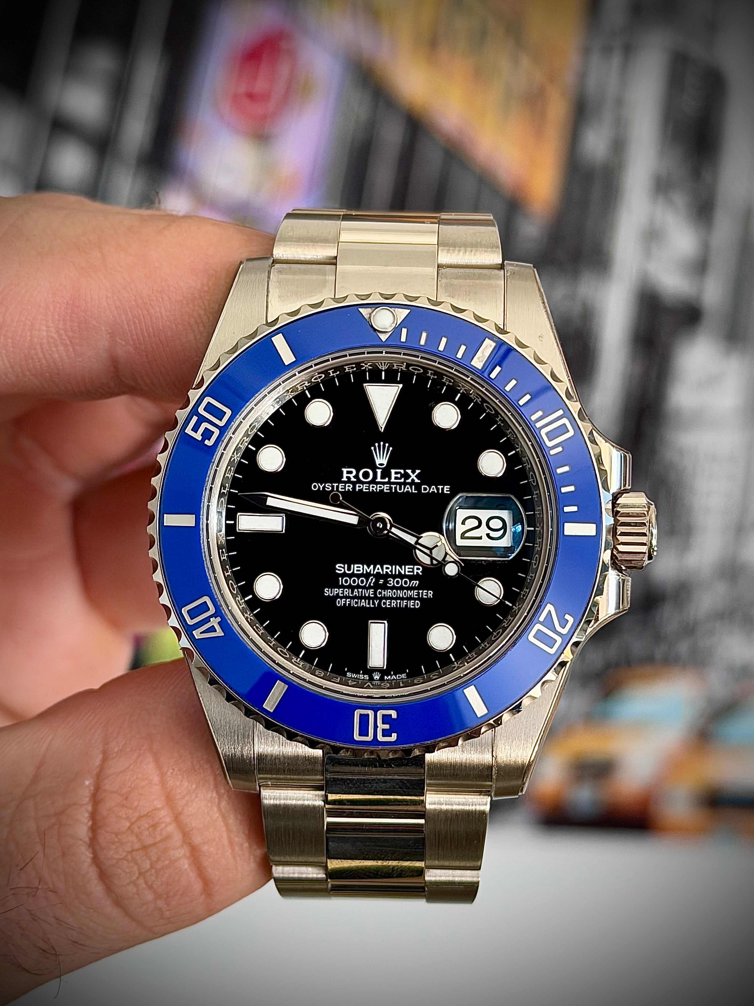 2023 ROLEX SUBMARINER DATE, 126619LB, COOKIE MONSTER, FULL SET, INC GST