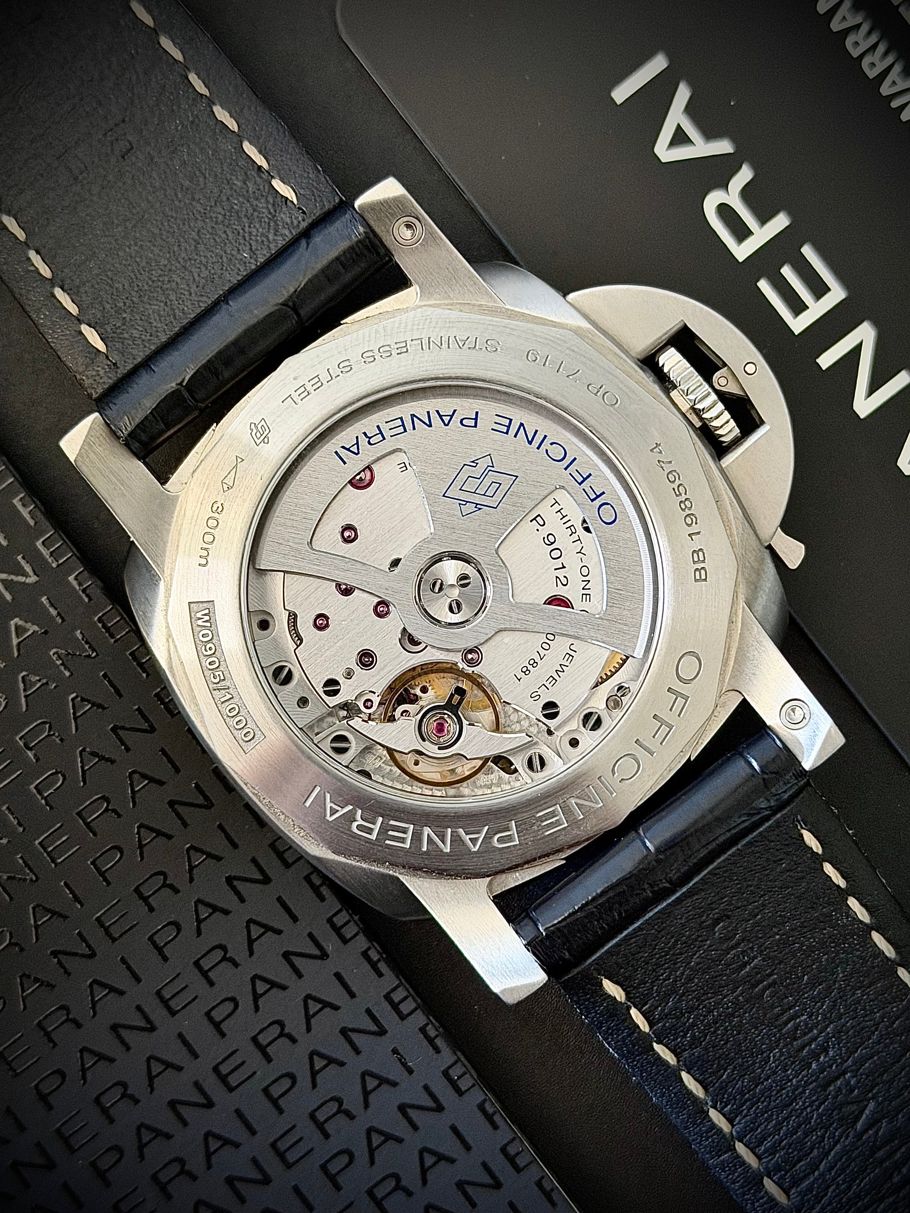 2021 PANERAI LUMINOR 1950 3 DAYS GMT POWER RESERVE, PAM01321, OEM BRACELET + ORIGINAL INVOICE, INC GST