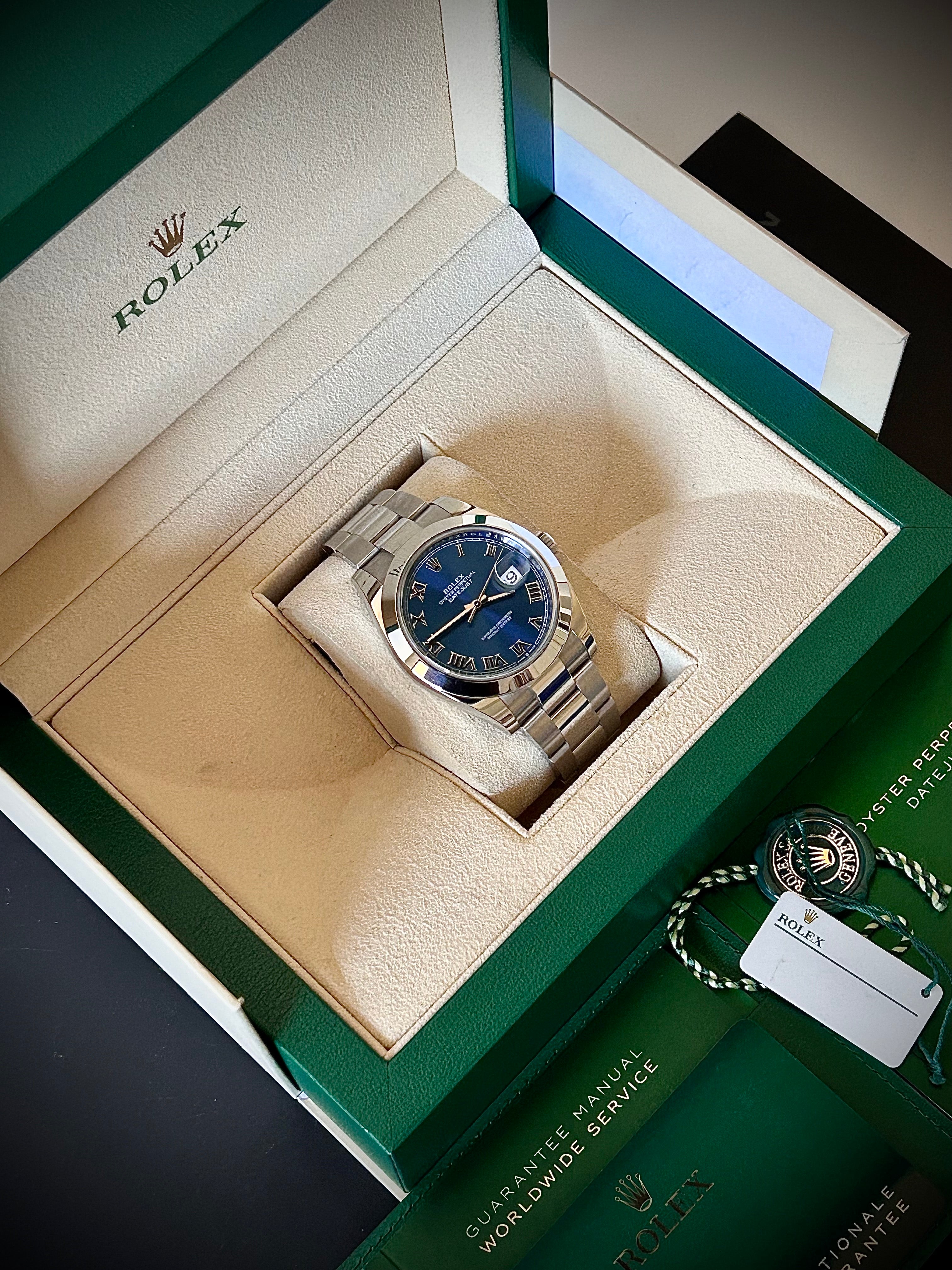 2021 ROLEX DATEJUST 41, 126300, AZZURO, FULL SET, INC GST