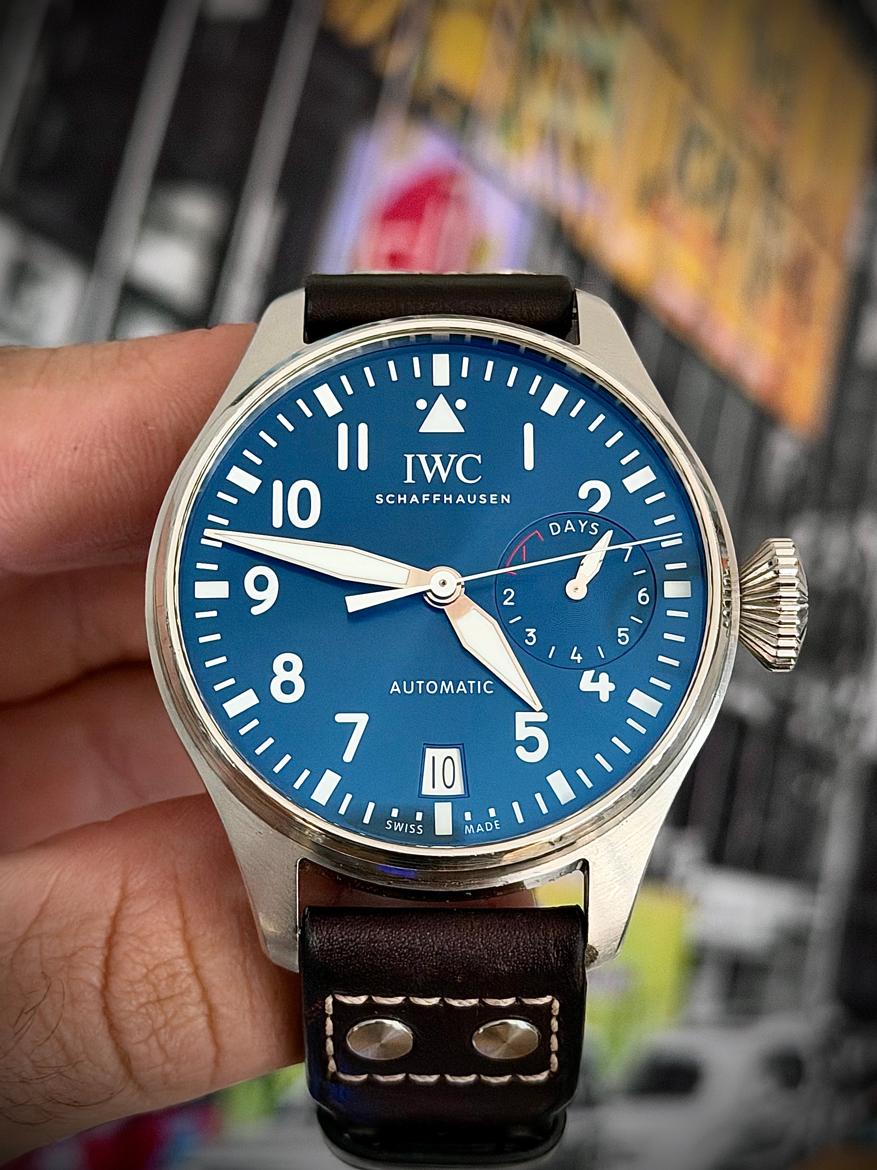 2018 IWC BIG PILOT 46, “LE PETIT PRINCE”, IW501002, BLUE DIAL, FULL SET, INC GST