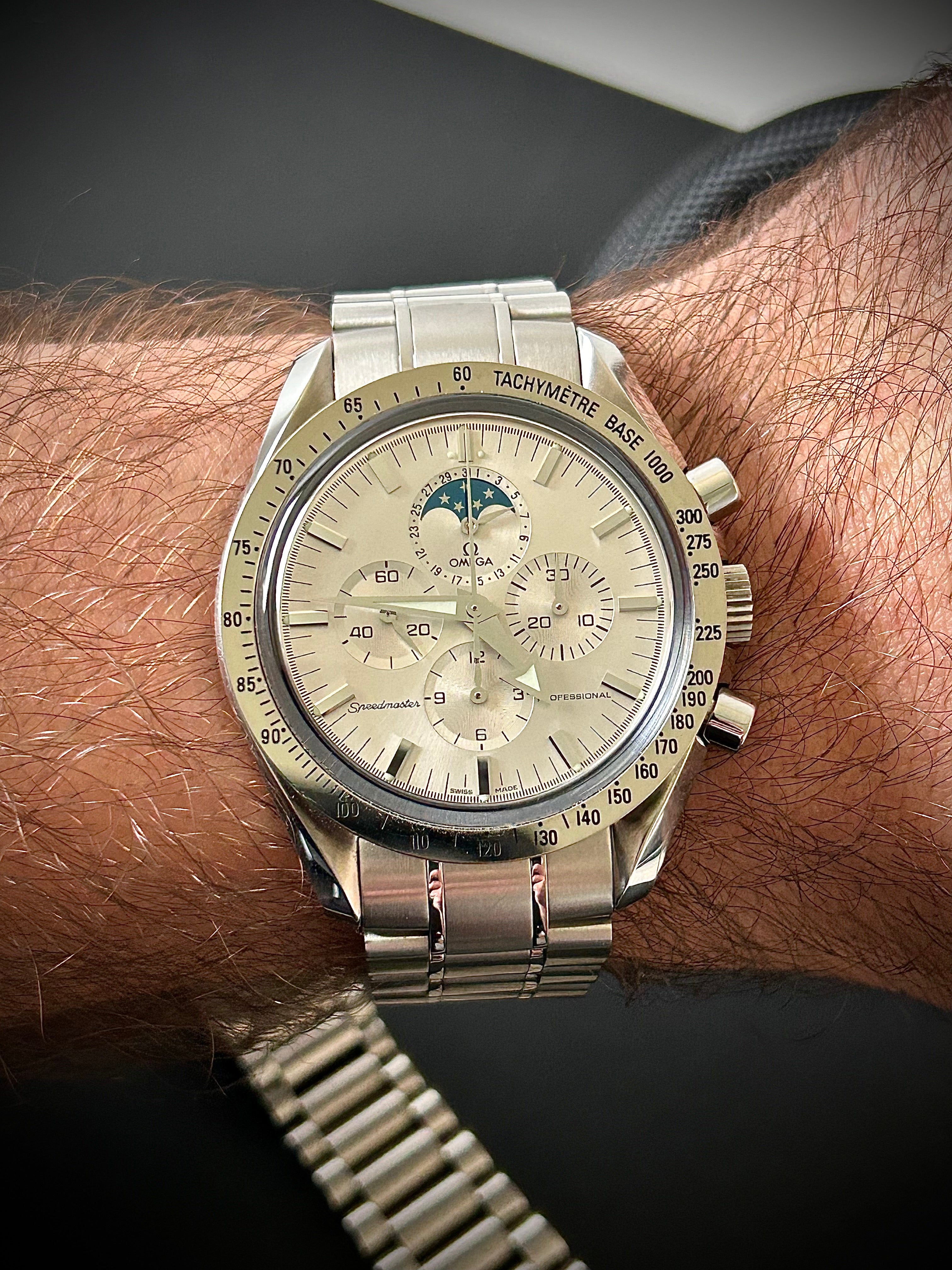 OMEGA SPEEDMASTER PROFESSIONAL MOONPHASE 3575.30.00, WATCH + UNCLE SEIKO STRAP, INC GST