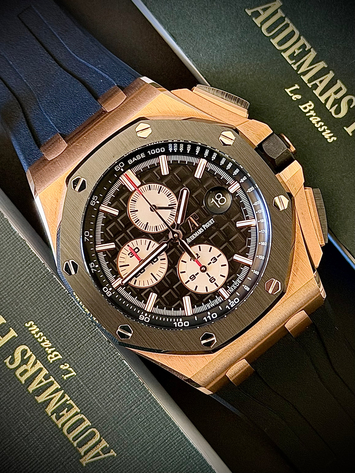 2016 AUDEMARS PIGUET ROYAL OAK OFFSHORE CHRONOGRAPH, 26401RO.OO.A002CA.02, 18CT ROSE GOLD, FULL SET, EXCELLENT CONDITION, INC GST