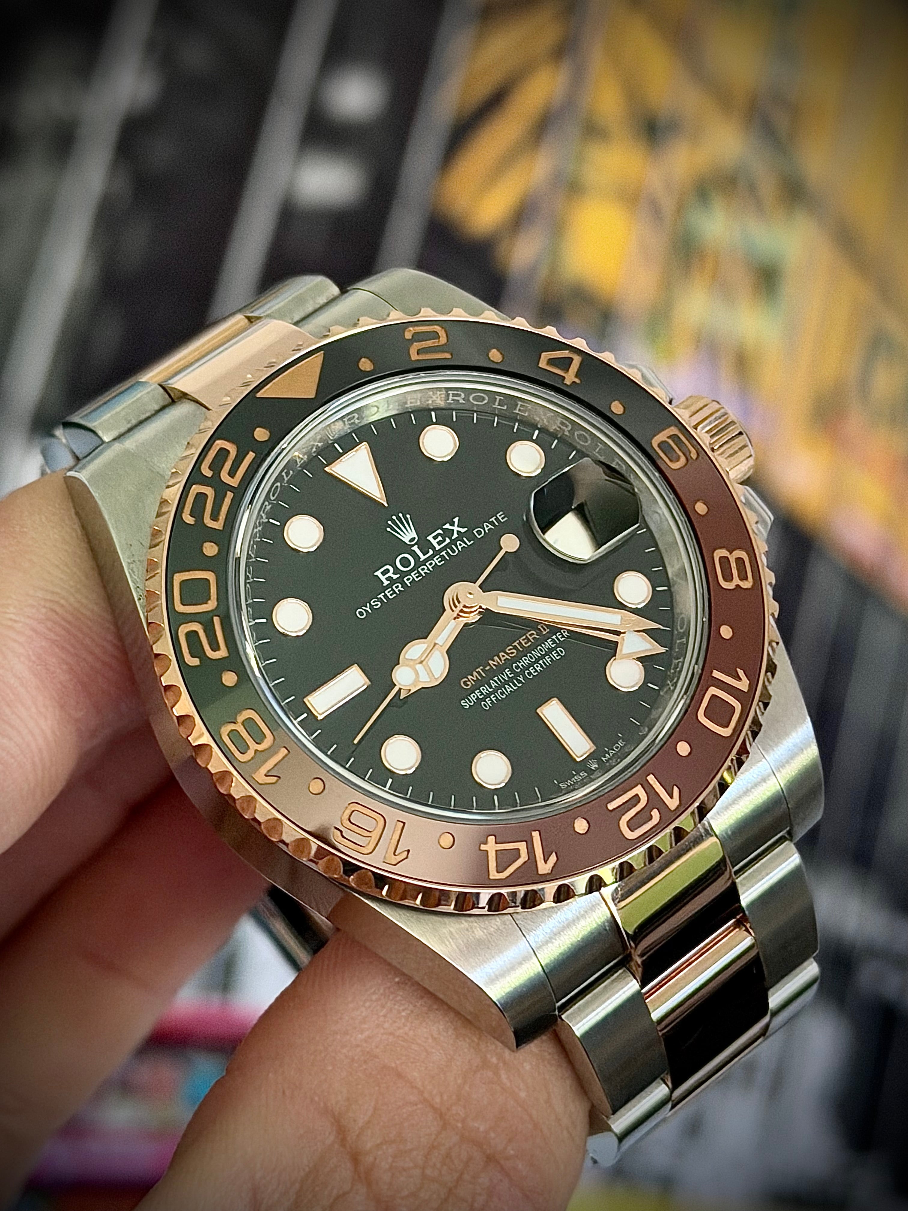 2018 ROLEX GMT MASTER II, ROOTBEER, 126711CHNR, FULL SET, INC GST