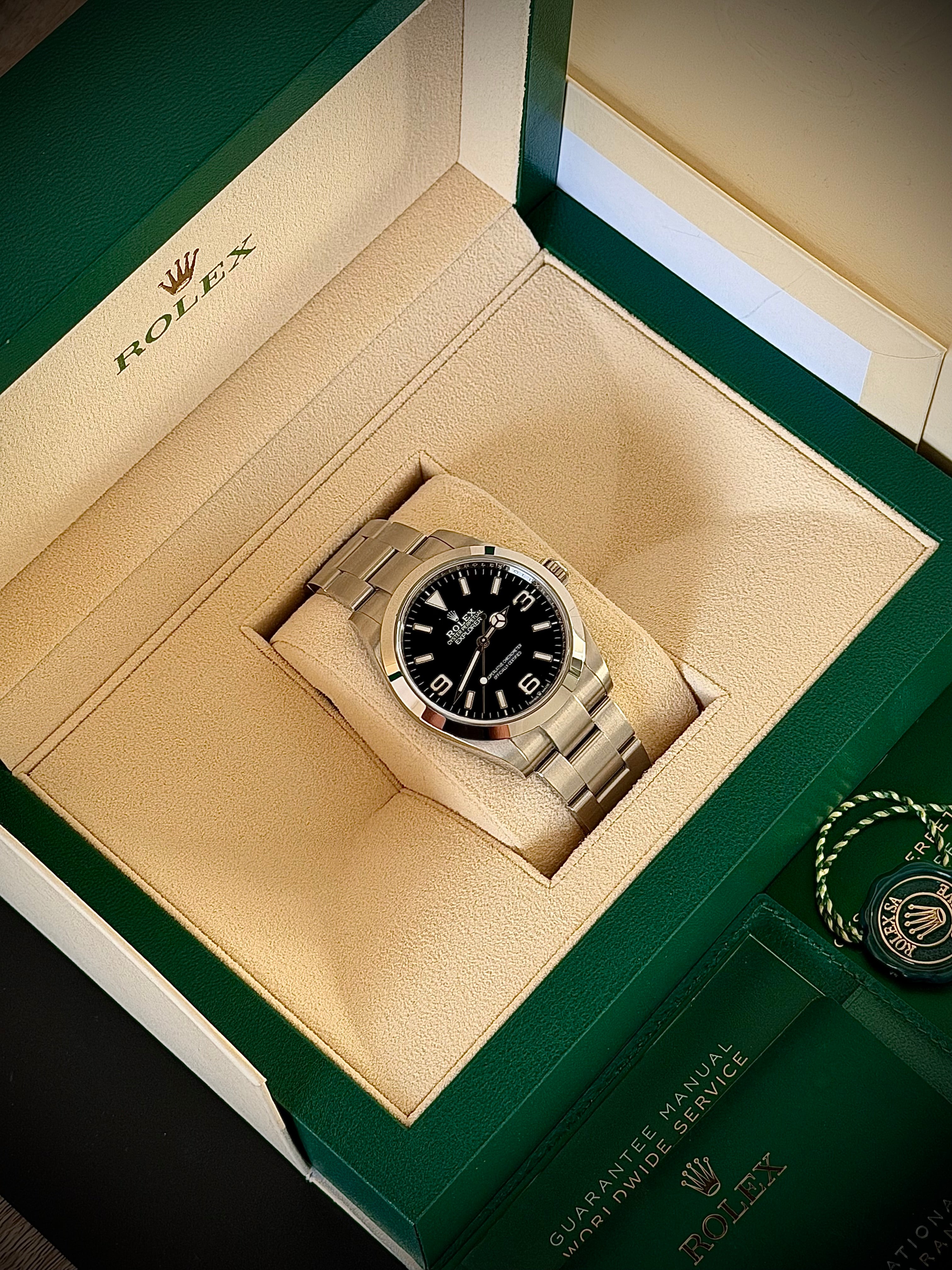 2024 ROLEX EXPLORER 40, 224270, FULL SET, INC GST