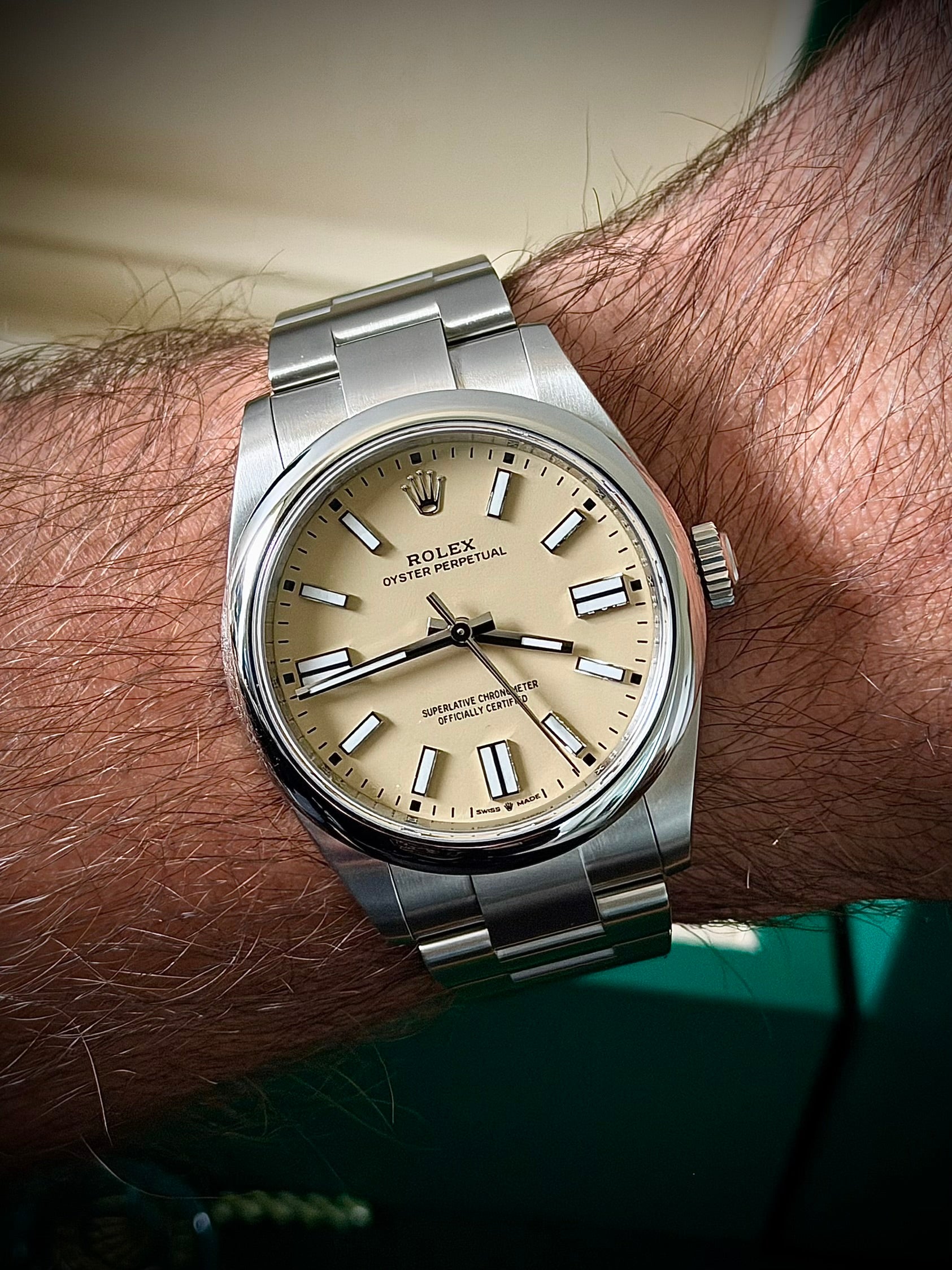 2026 ROLEX OYSTER PERPETUAL 41, 134300, BEIGE DIAL, FULL SET, INC GST