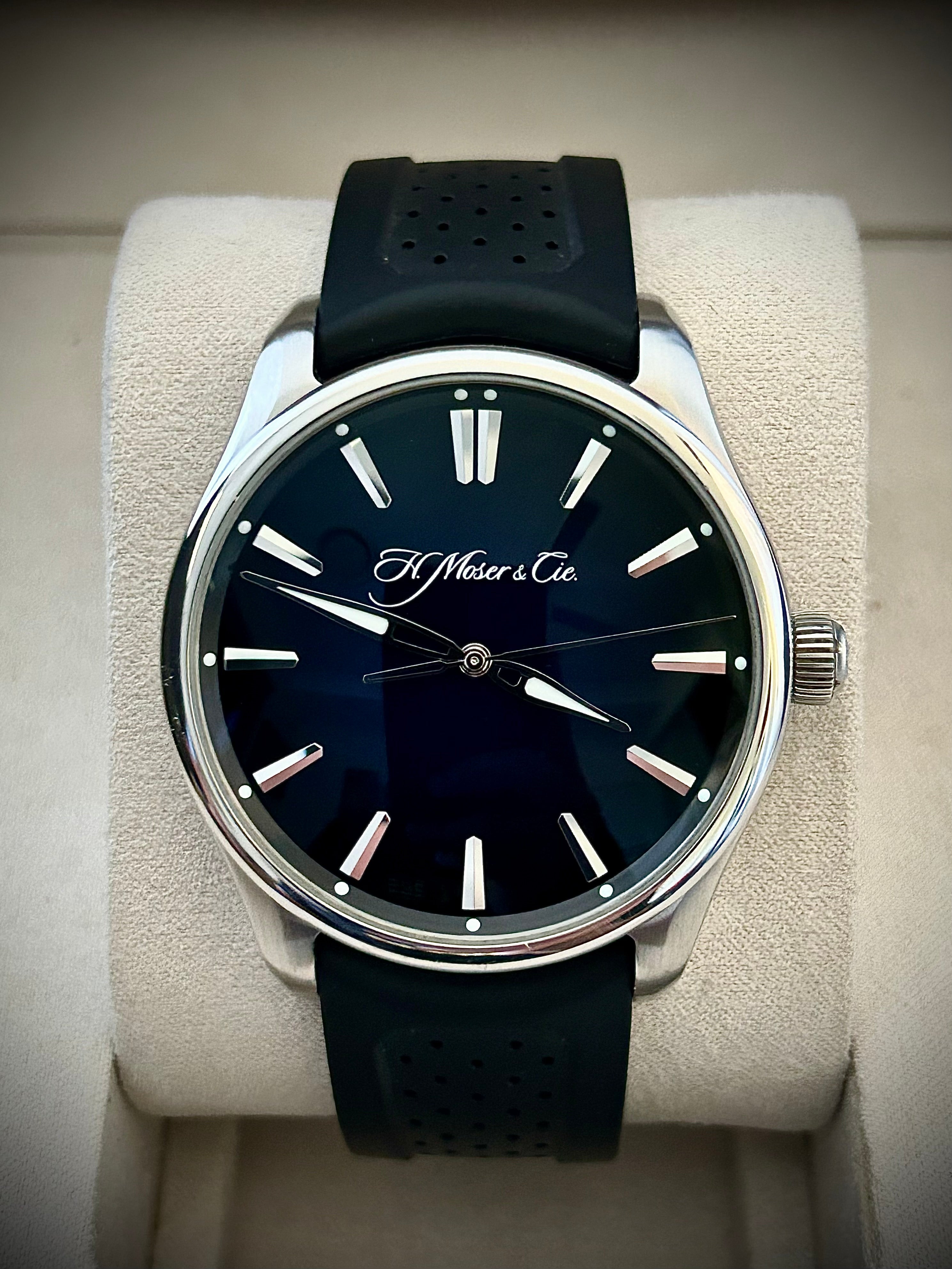2018 H. MOSER & CIE PIONEER CENTRE SECONDS, 3200-100, FULL SET, INC GST