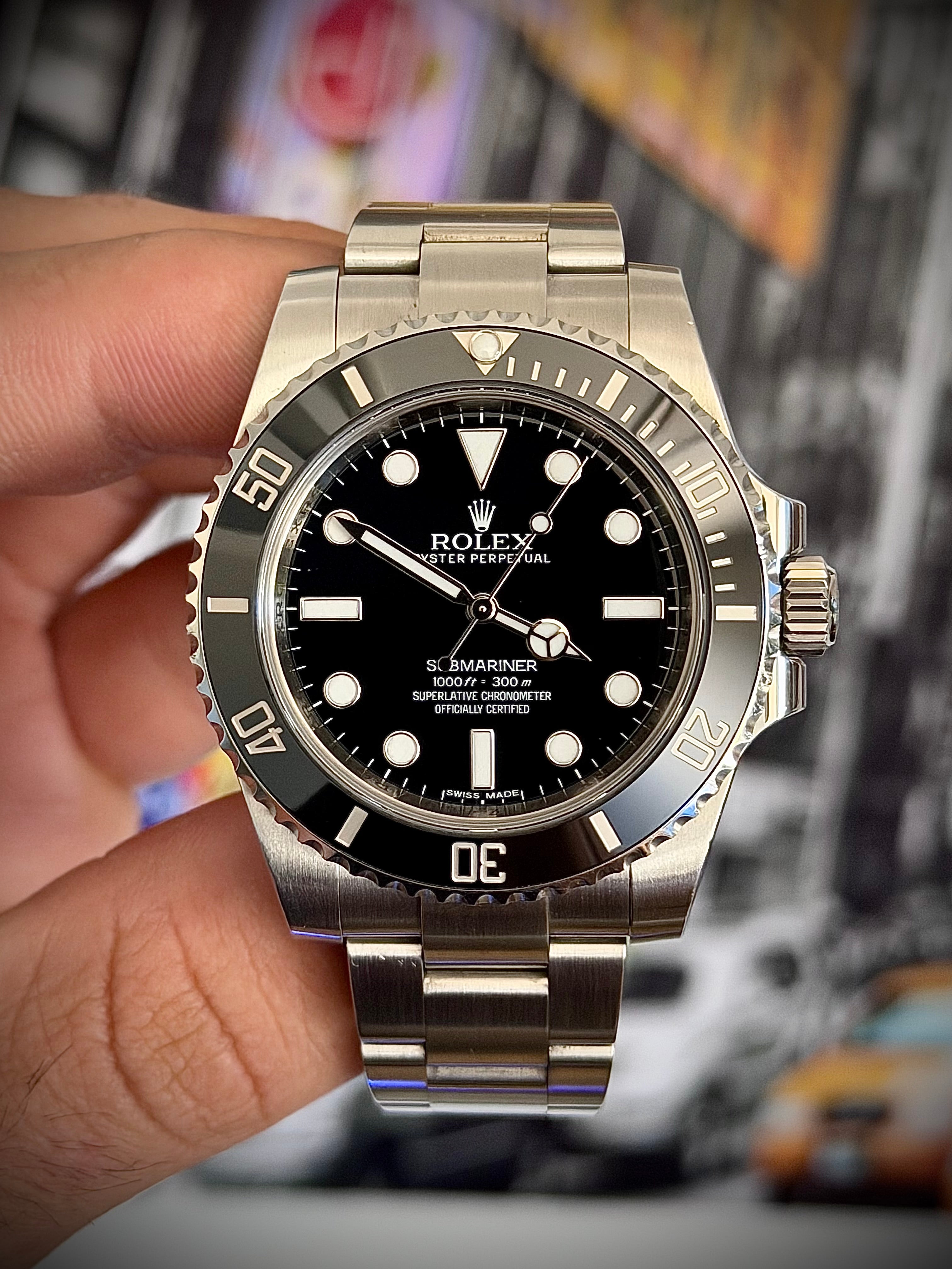 2014 ROLEX SUBMARINER NO DATE, 114060, BOX AND PAPERS, INC GST