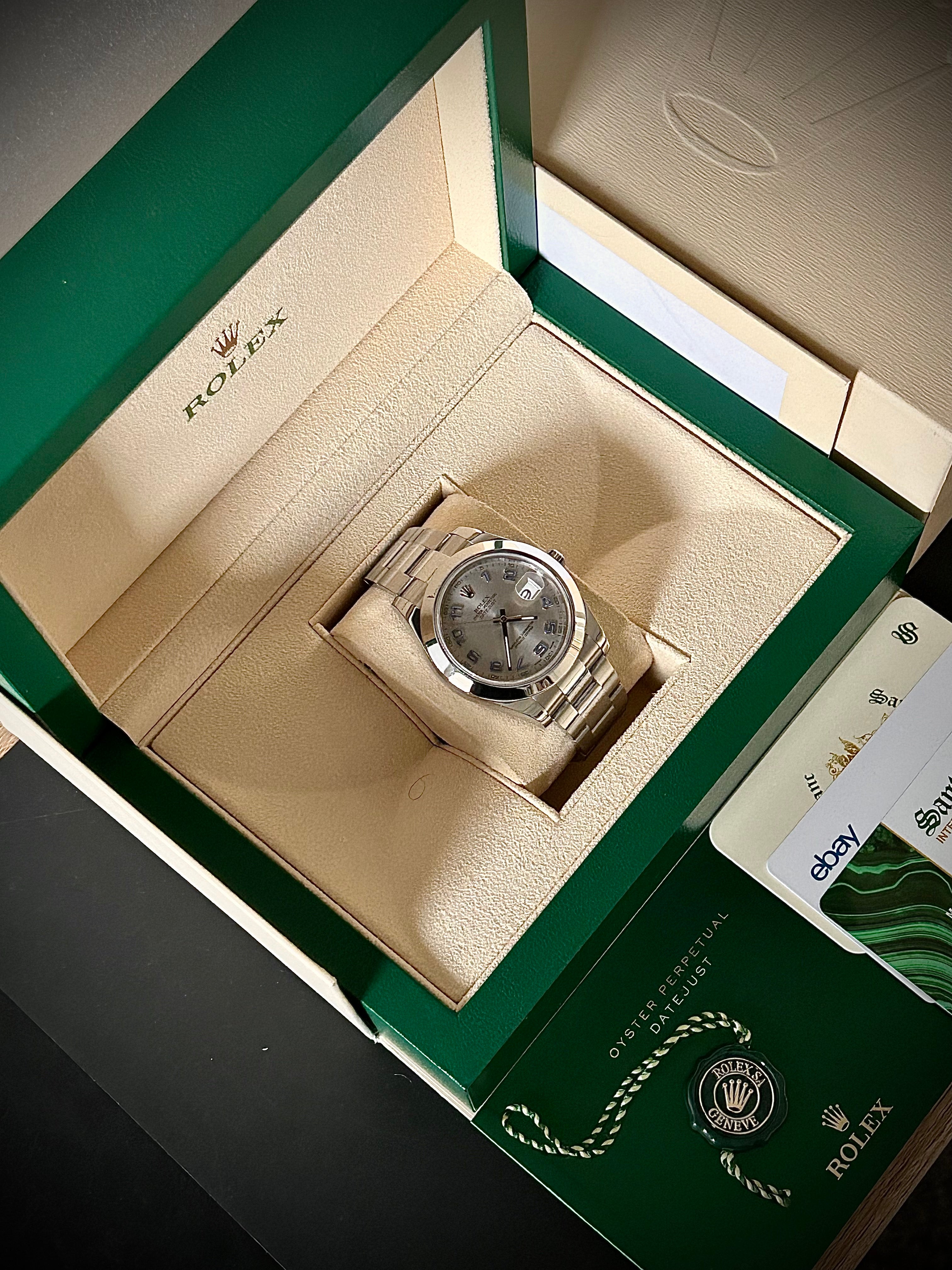 ROLEX DATEJUST II, 116300, BOX AND AUTHENTICITY CARD, INC GST