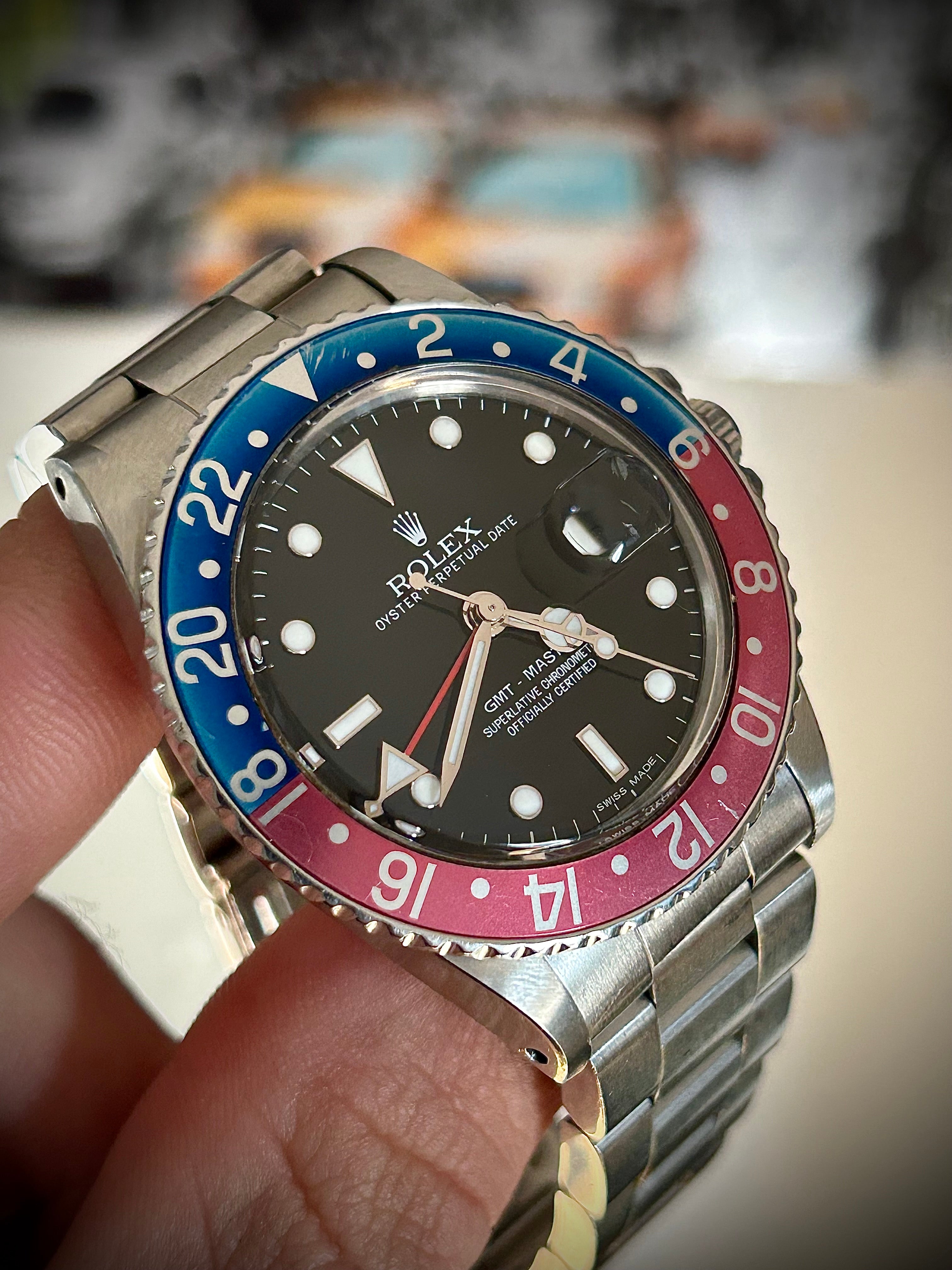 1983 ROLEX GMT-MASTER, PEPSI, 16750, WATCH ONLY, INC GST