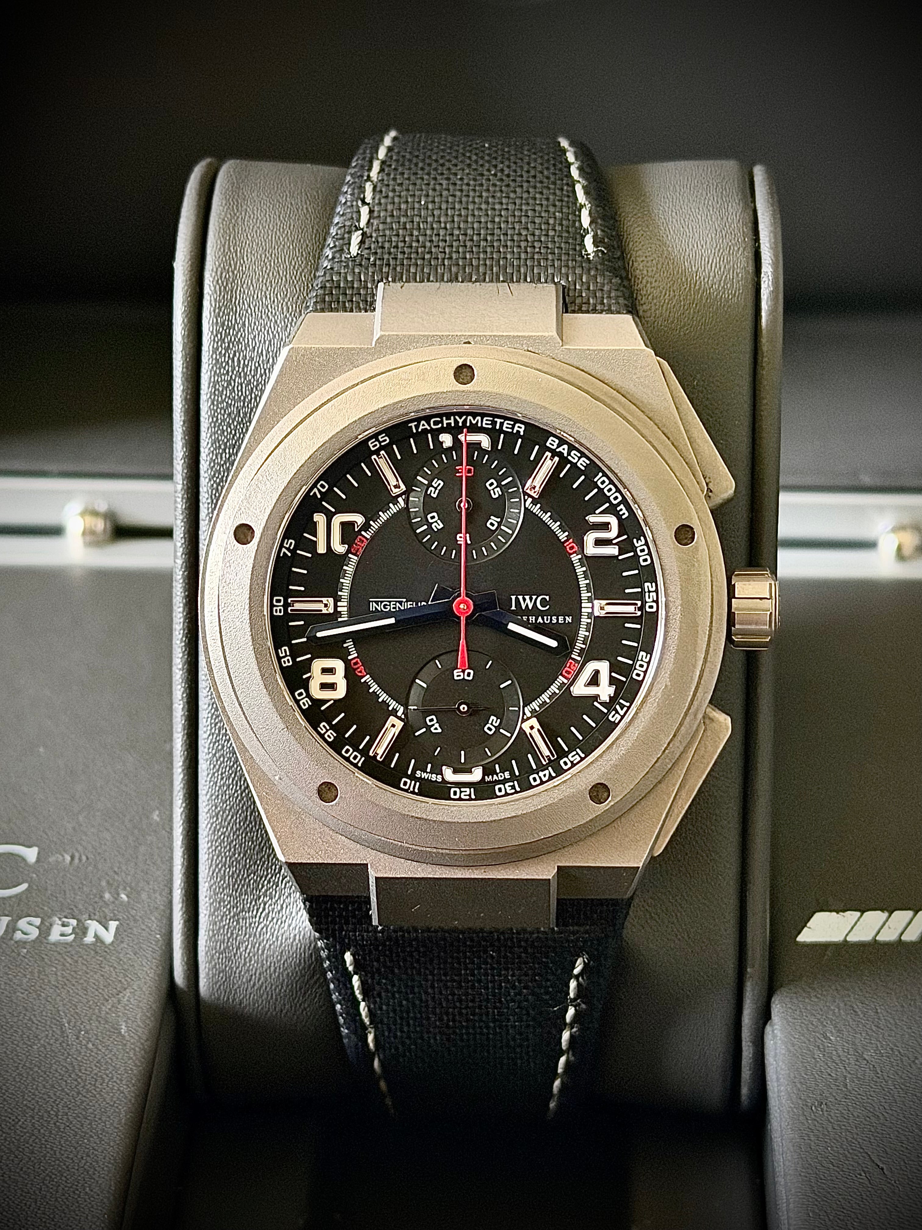 IWC INGENIEUR CHRONOGRAPH AMG TITANIUM, IW372503, BOX & BOOKLETS, INC GST