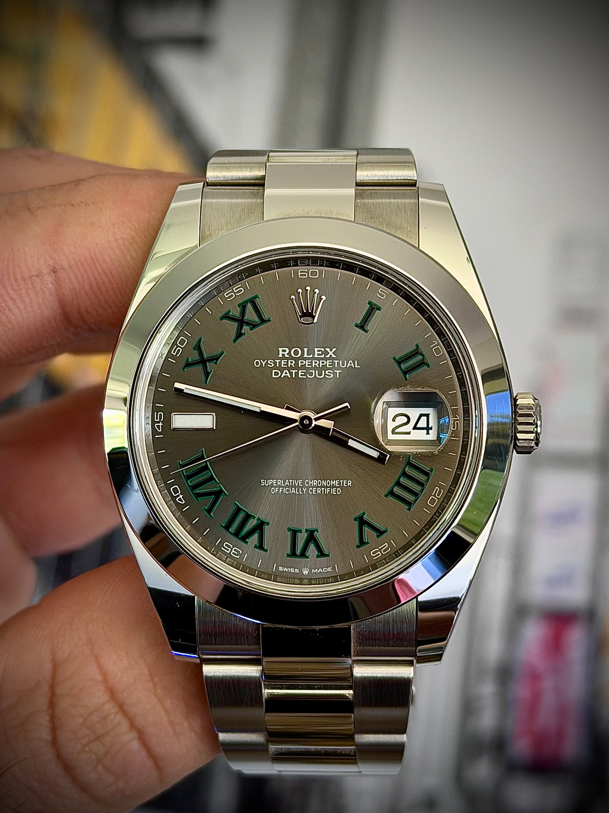 2020 ROLEX DATEJUST 41, 126300, WIMBLEDON DIAL, OYSTER BRACELET, FULL SET, INC GST