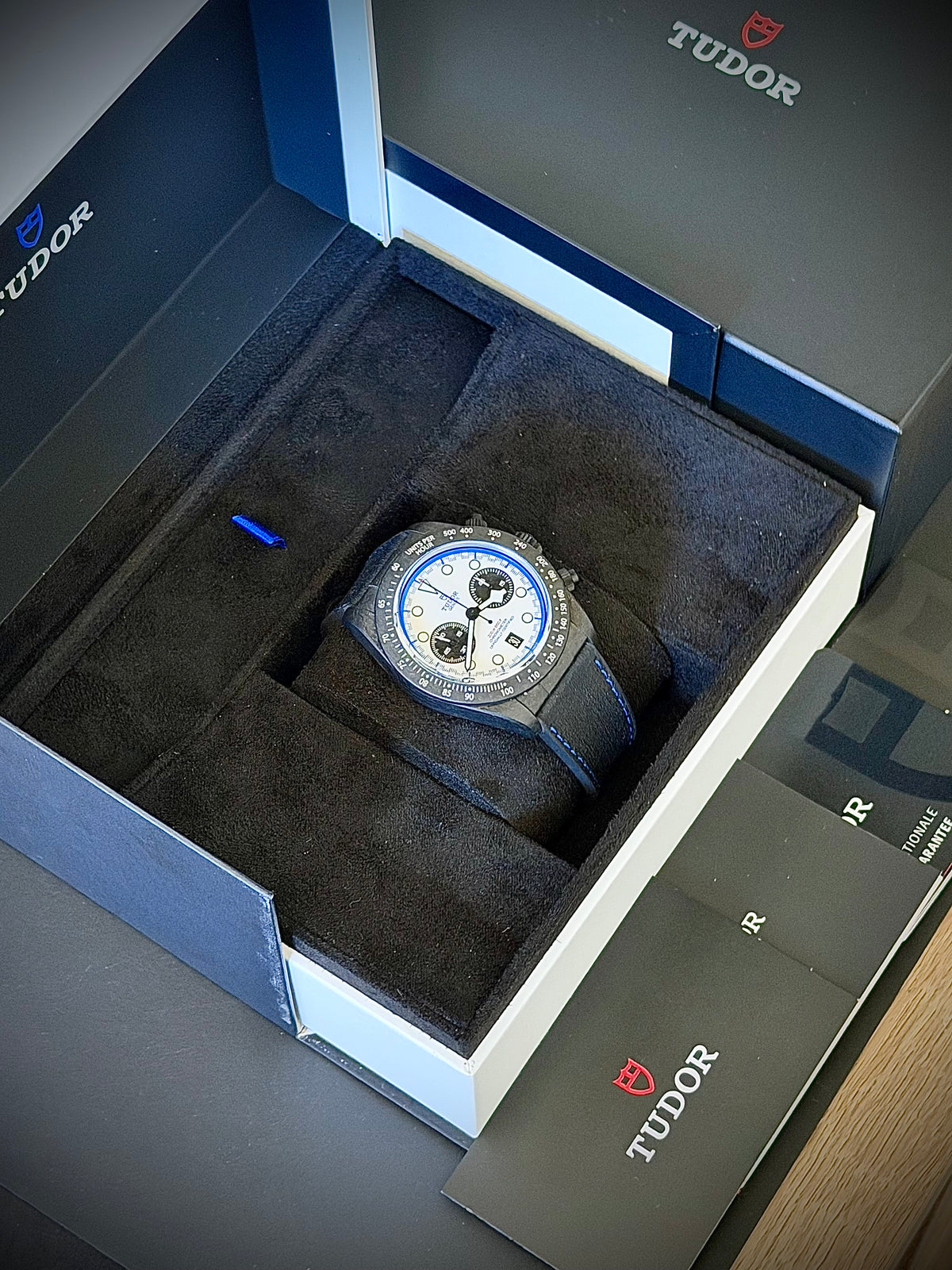 2025 TUDOR BLACK BAY CHRONO “CARBON 25”, M79377KN-0001, LIMITED EDITION, FULL SET, MINT CONDITION, INC GST