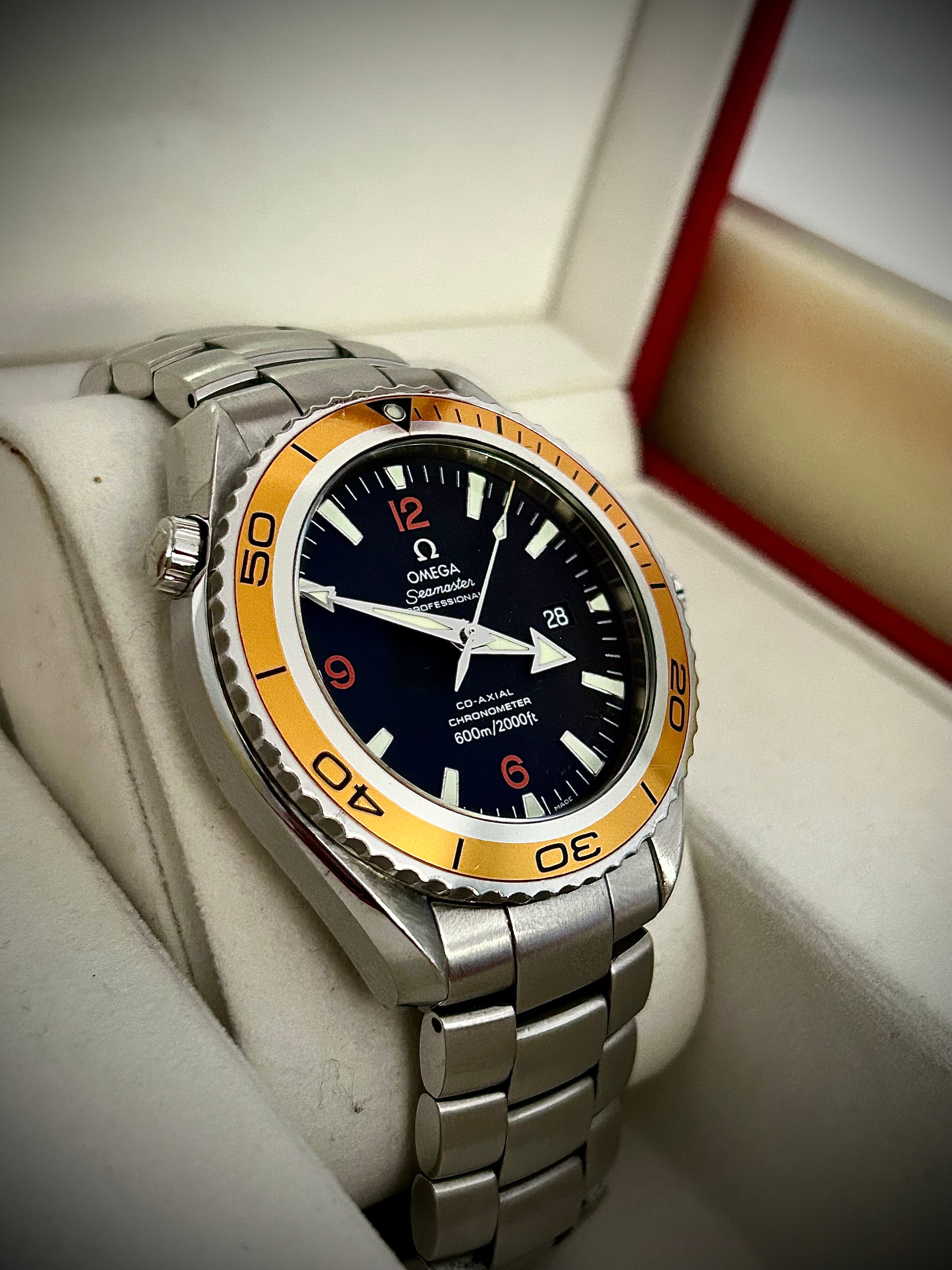 2008 OMEGA SEAMASTER PLANET OCEAN CO AXIAL, FULL SET, INC GST