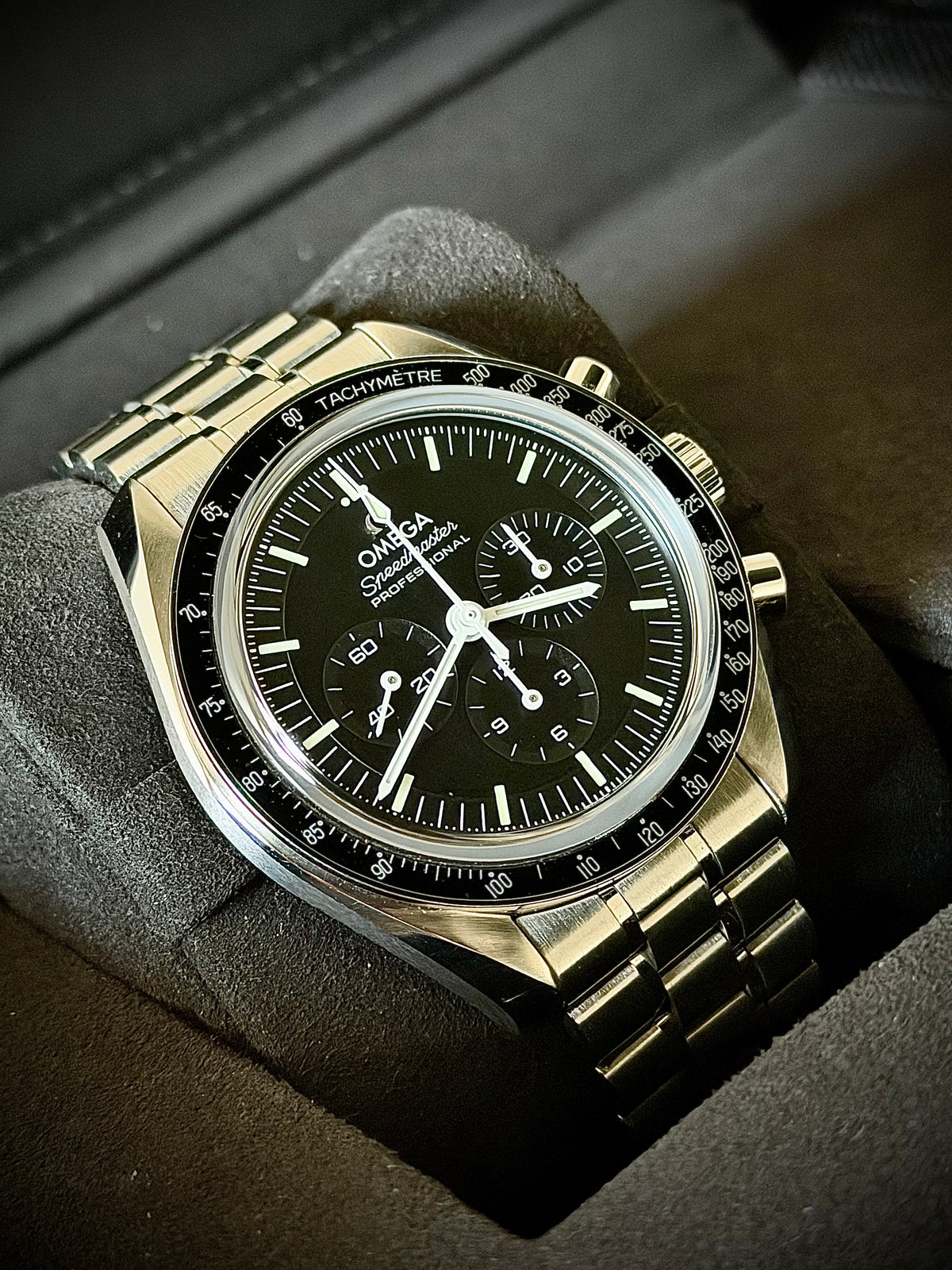 2021 OMEGA SPEEDMASTER MOONWATCH PROFESSIONAL “SAPPHIRE SANDWICH”, 310.30.42.50.01.002, FULL SET, EXCELLENT CONDITION, INC GST