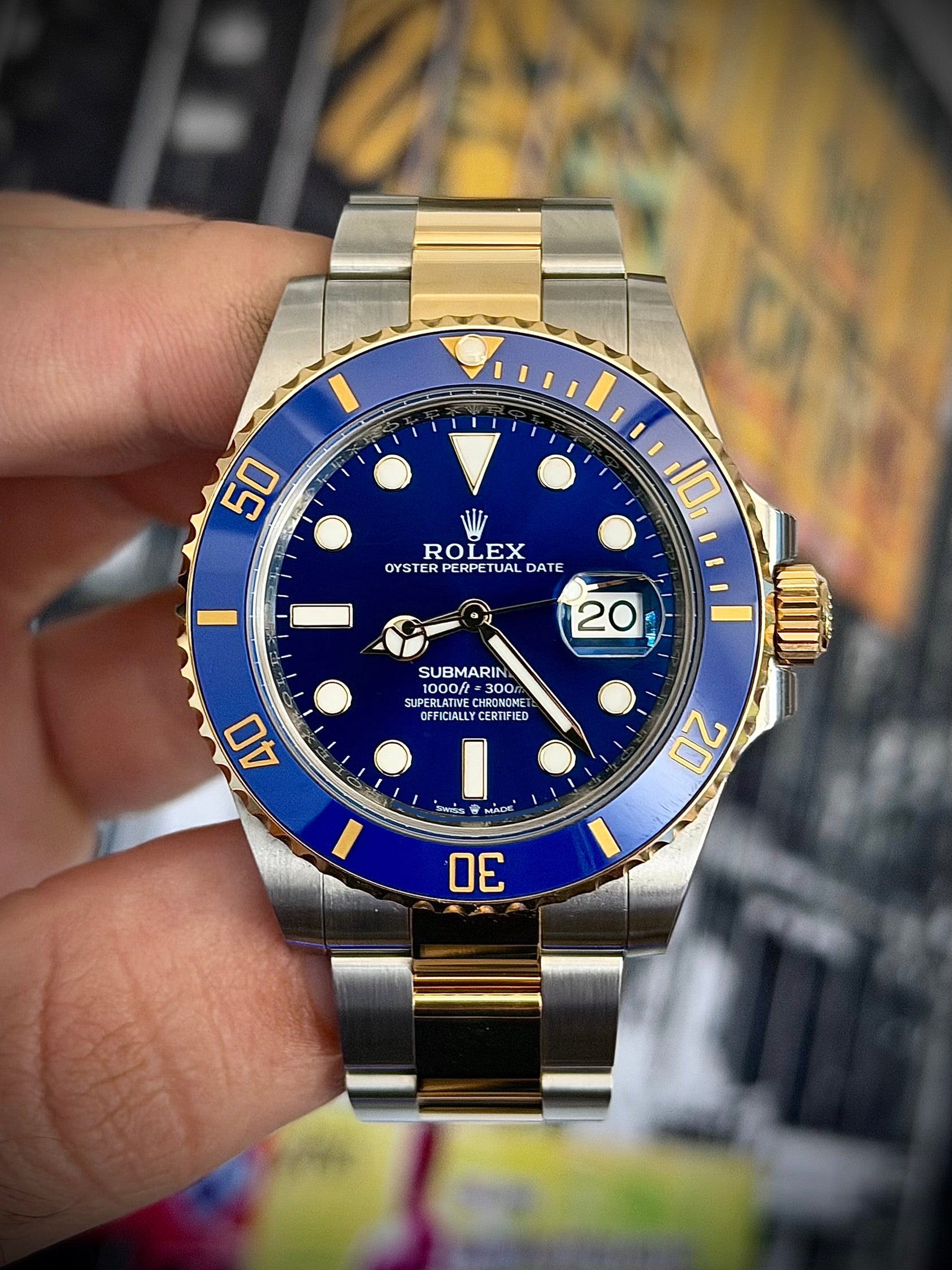2024 ROLEX SUBMARINER BLUESY 126613LB, FULL SET, INC GST