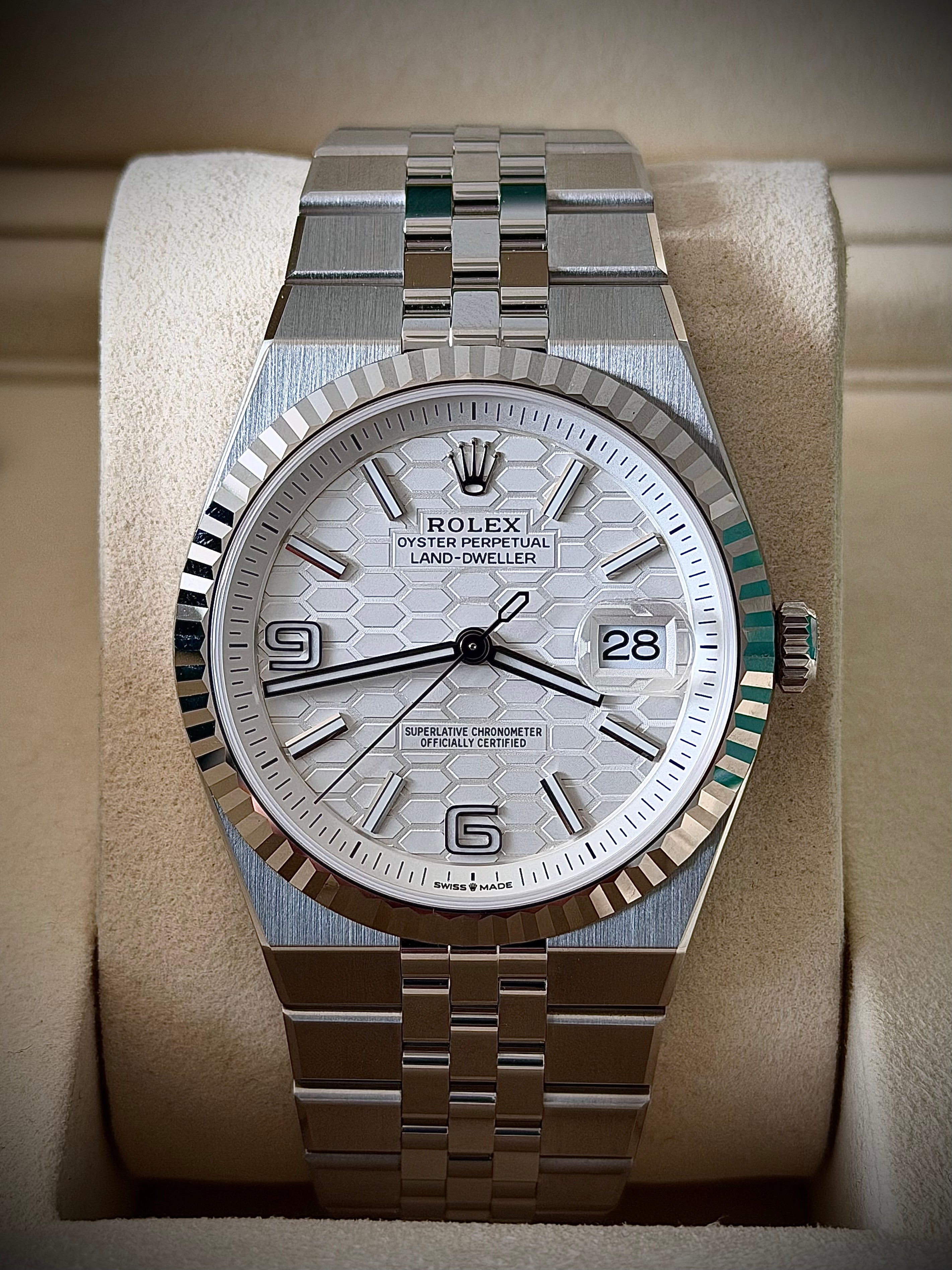 2025 ROLEX LAND DWELLER, 40MM, 127334, STAINLESS STEEL, NEW, INC GST