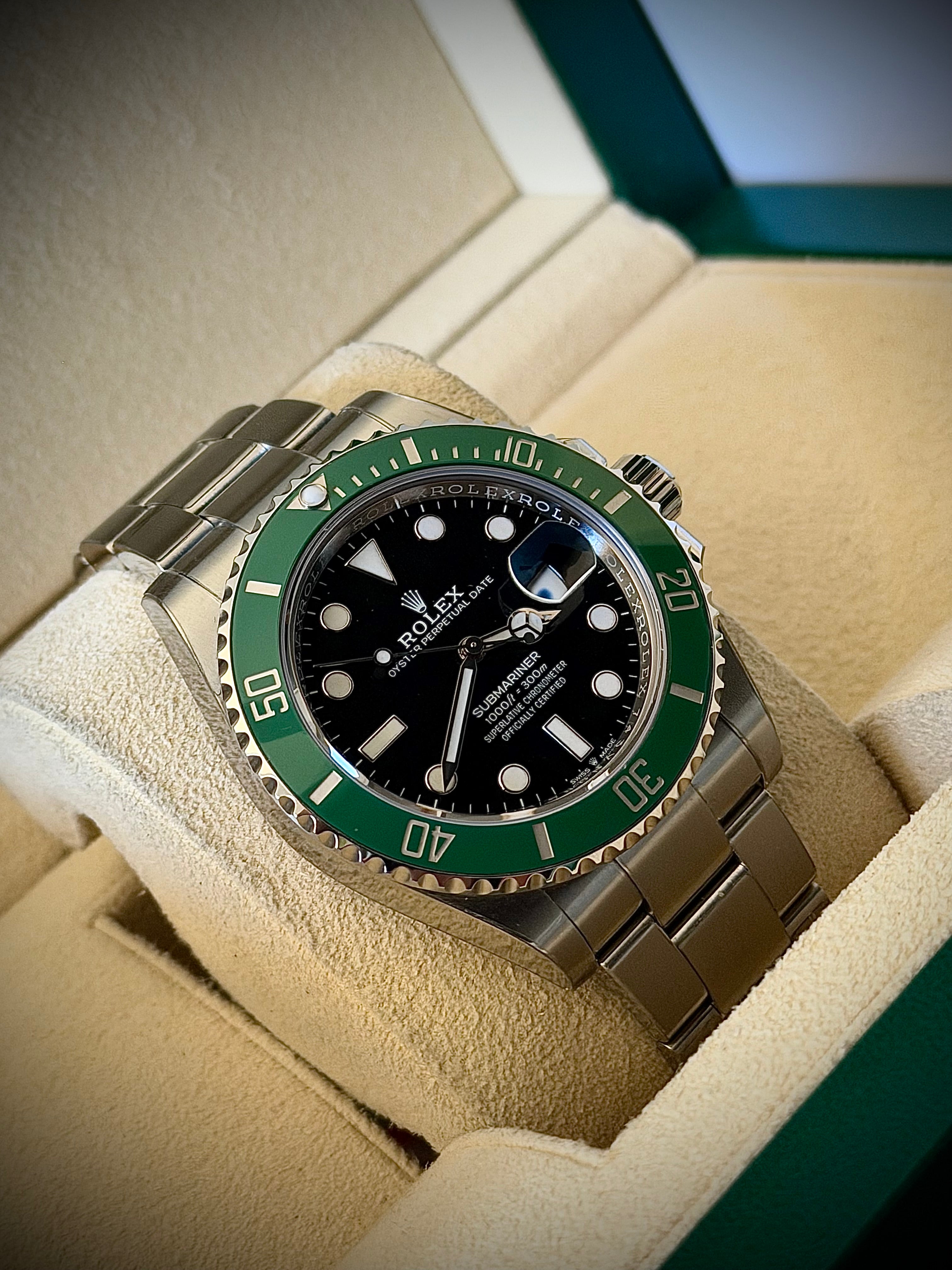 2022 ROLEX SUBMARINER DATE, STARBUCKS, MINT FULLY STICKERED, 126610LV, STARBUCKS, FULL SET, INC GST