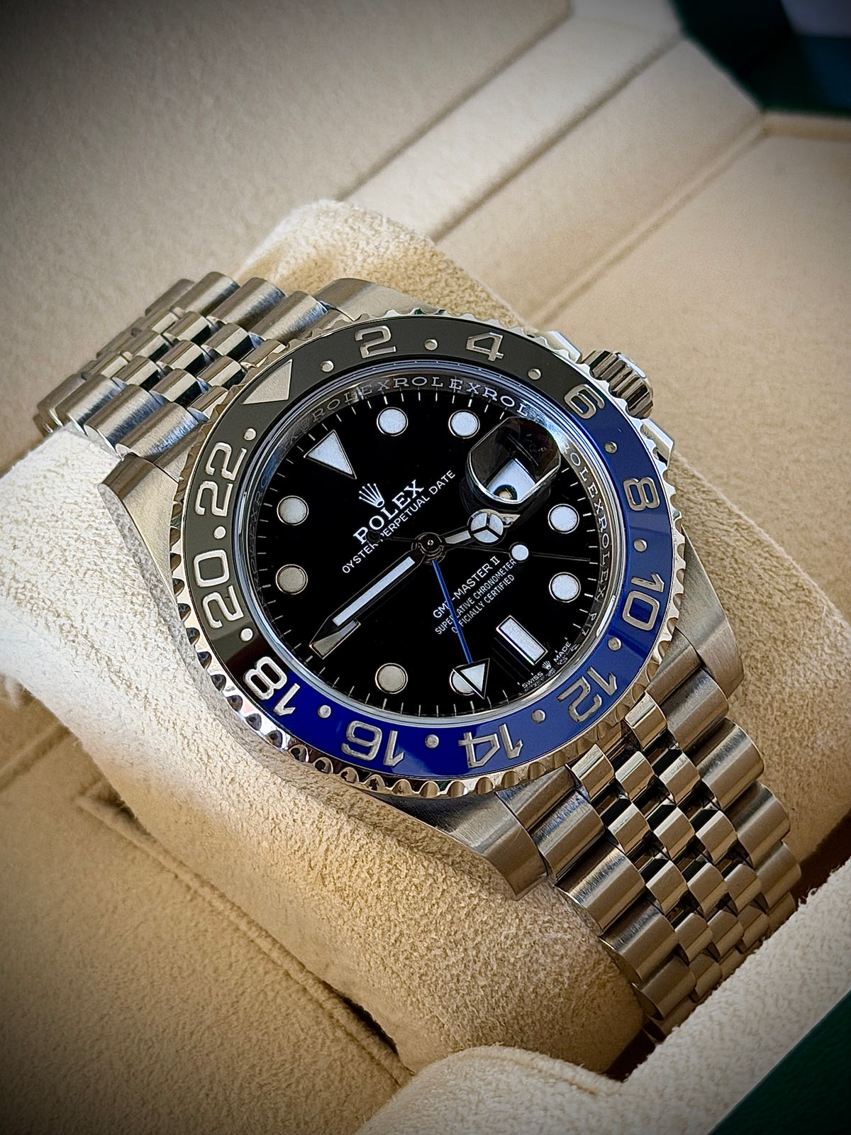 2020 ROLEX GMT-MASTER II “BATGIRL”, 126710BLNR, JUBILEE BRACELET, FULL SET, EXCELLENT CONDITION, INC GST