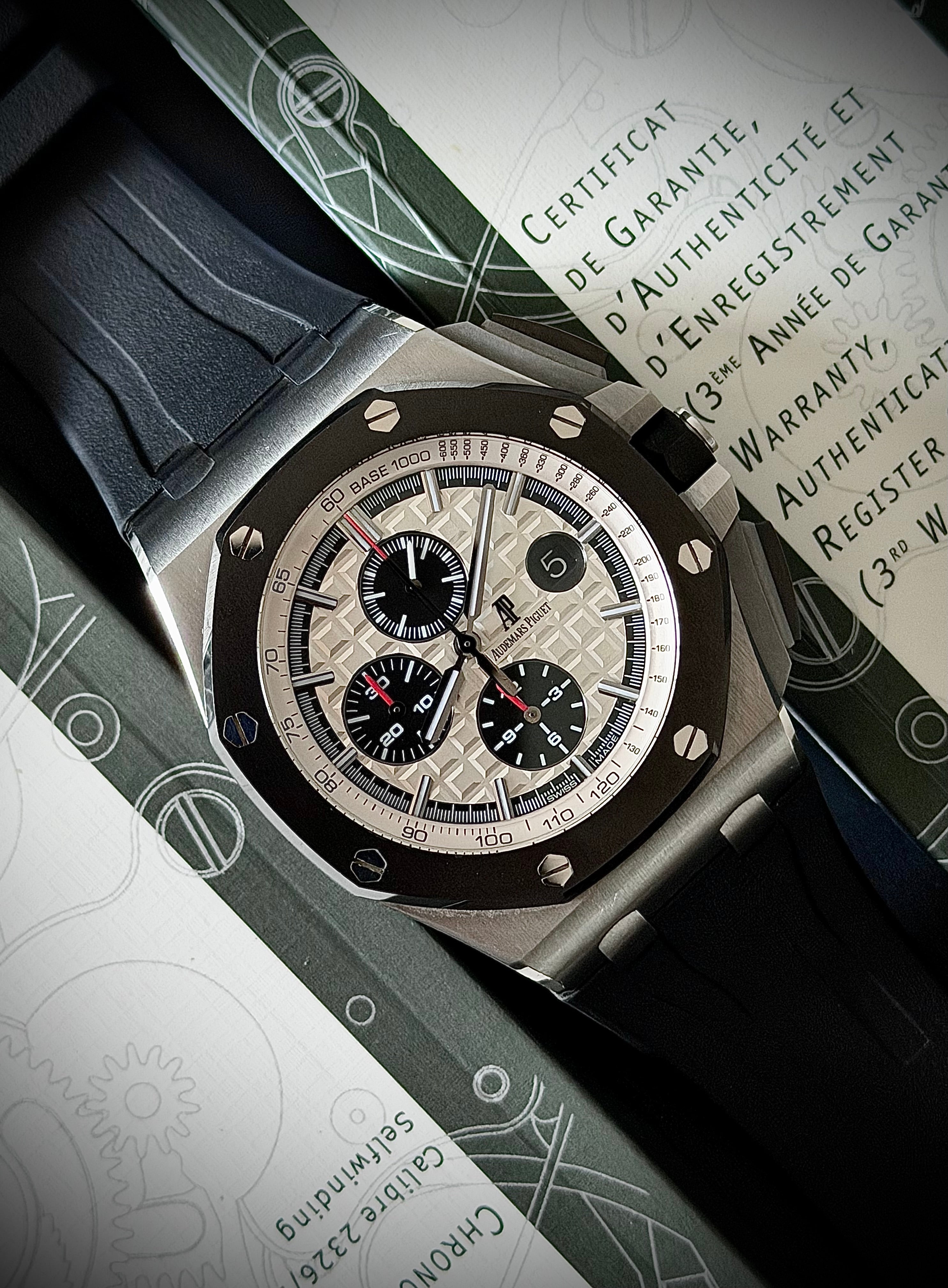 2013 AUDEMARS PIGUET ROYAL OAK OFFSHORE CHRONOGRAPH, FULL SET, INC GST