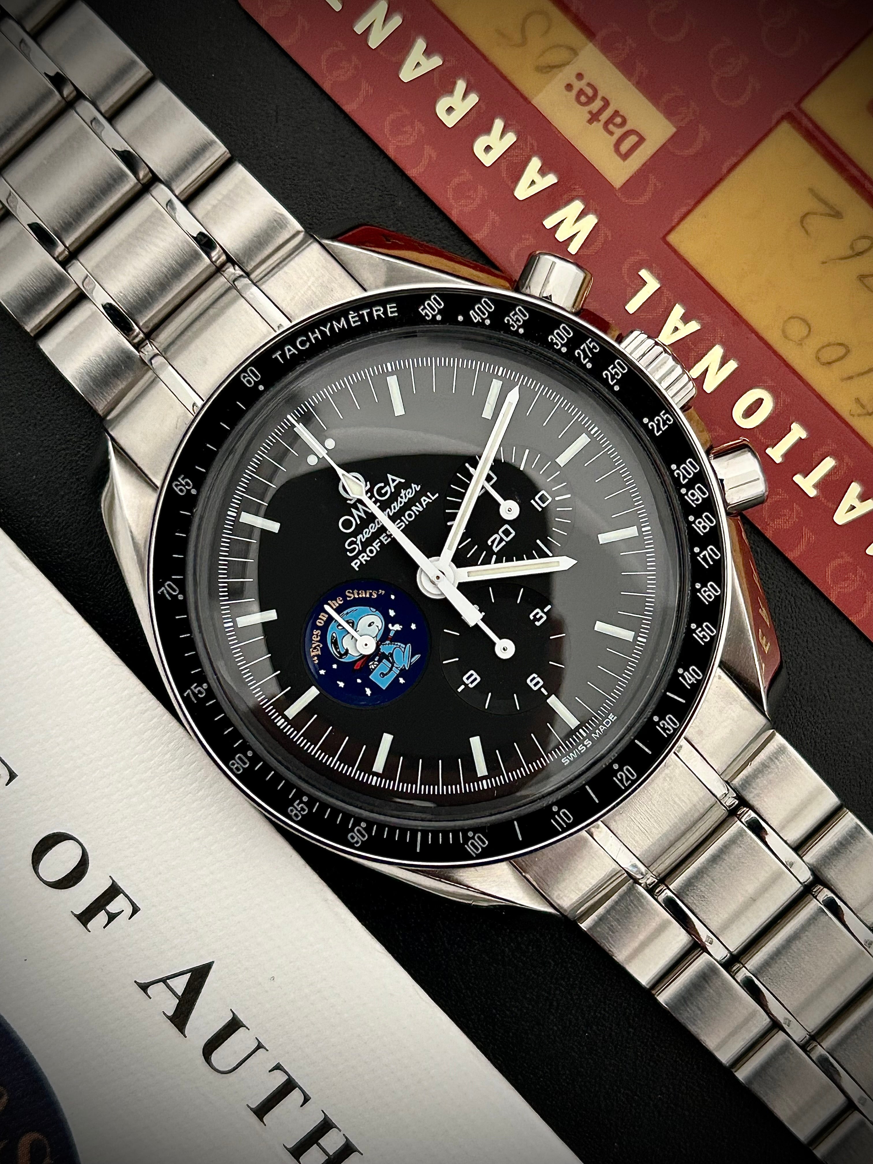 2003 OMEGA SPEEDMASTER SNOOPY AWARD, LIMITED EDITION, 3578.51.00, FULL SET, INC GST