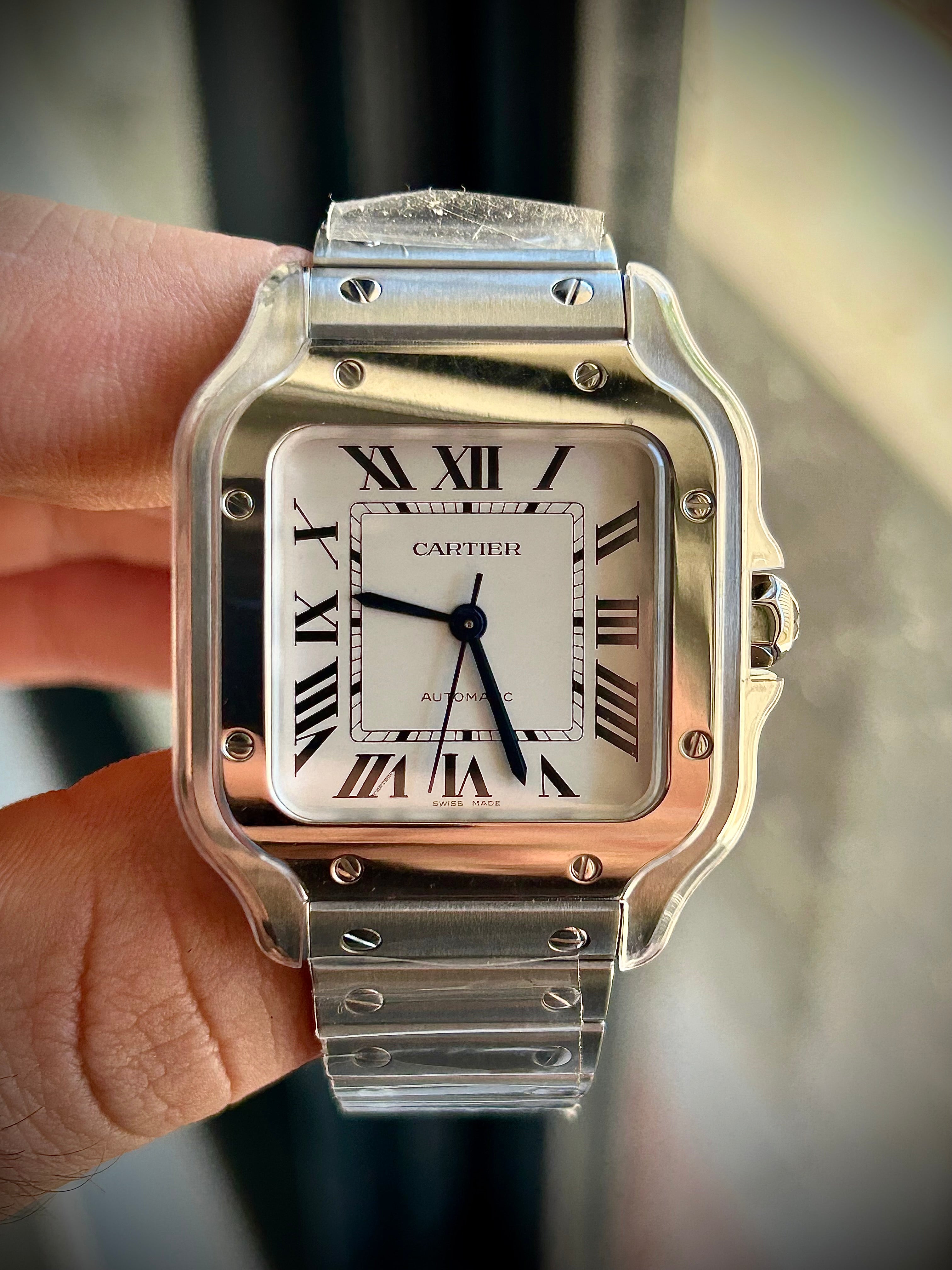 2024 CARTIER SANTOS DE CARTIER MEDIUM, WSSA0029, FULL SET, INC GST