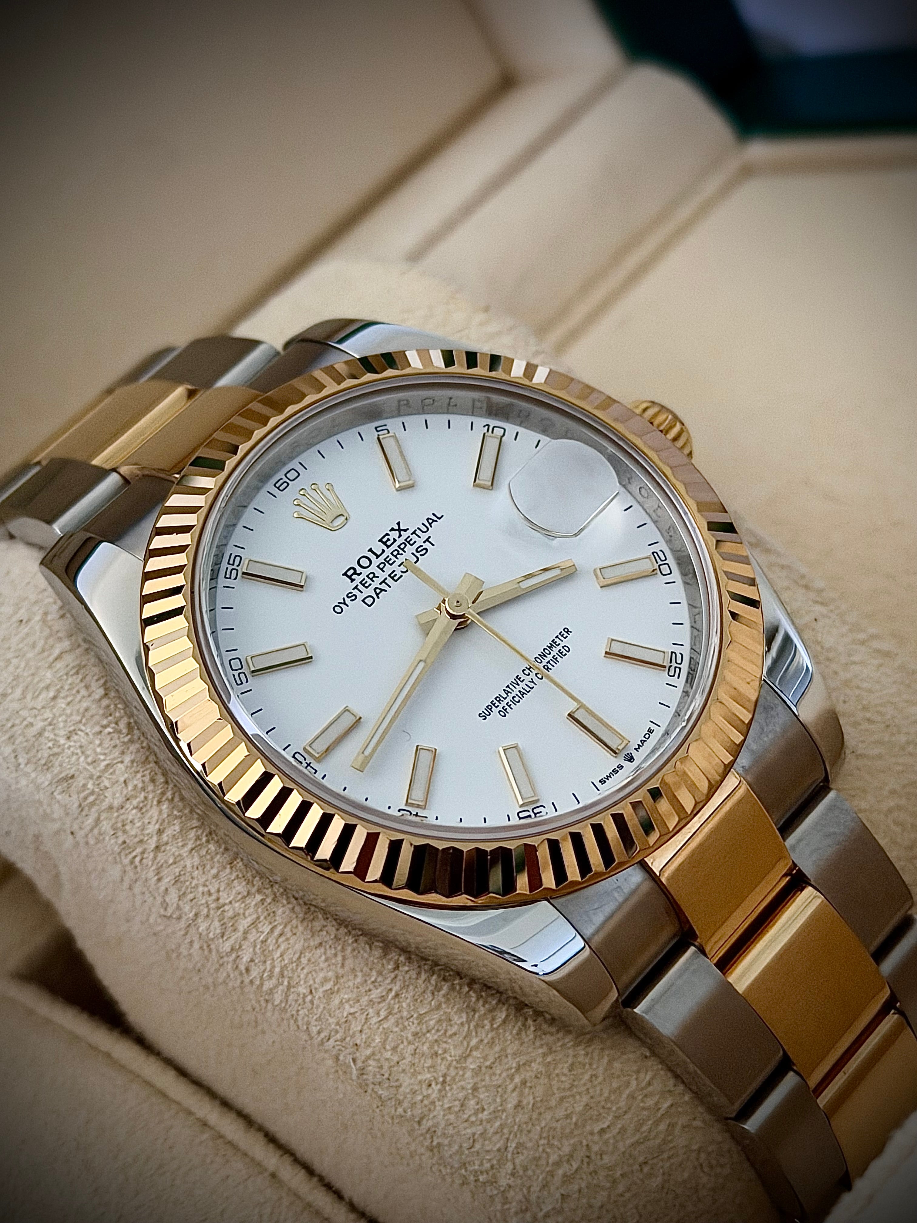 2016 ROLEX DATEJUST 41, 126333, WHITE DIAL, FLUTED BEZEL, OYSTER BRACELET, FULL SET, INC GST