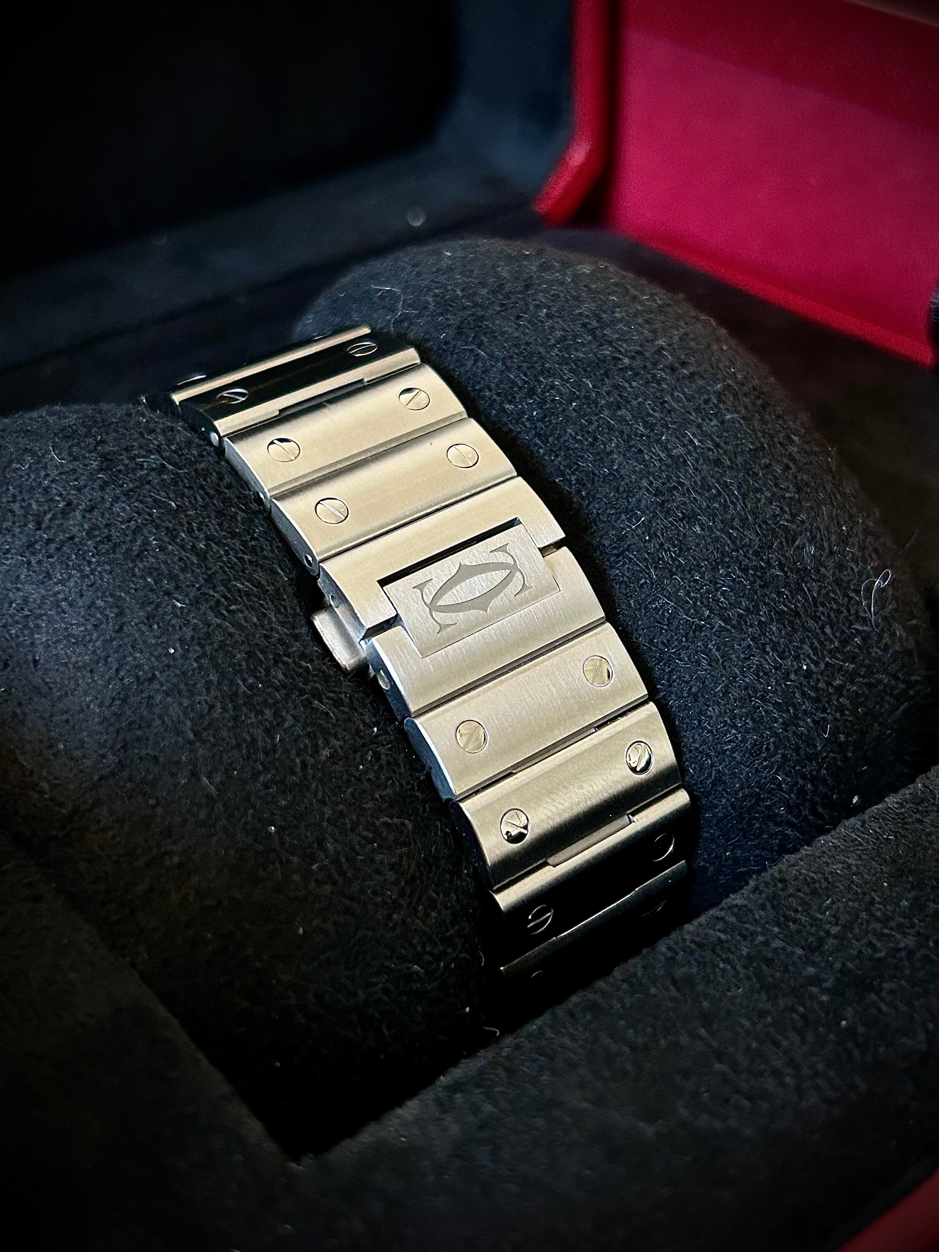 2024 CARTIER SANTOS DE CARTIER LARGE ADLC, WSSA0037, BOX AND PAPERS, INC GST
