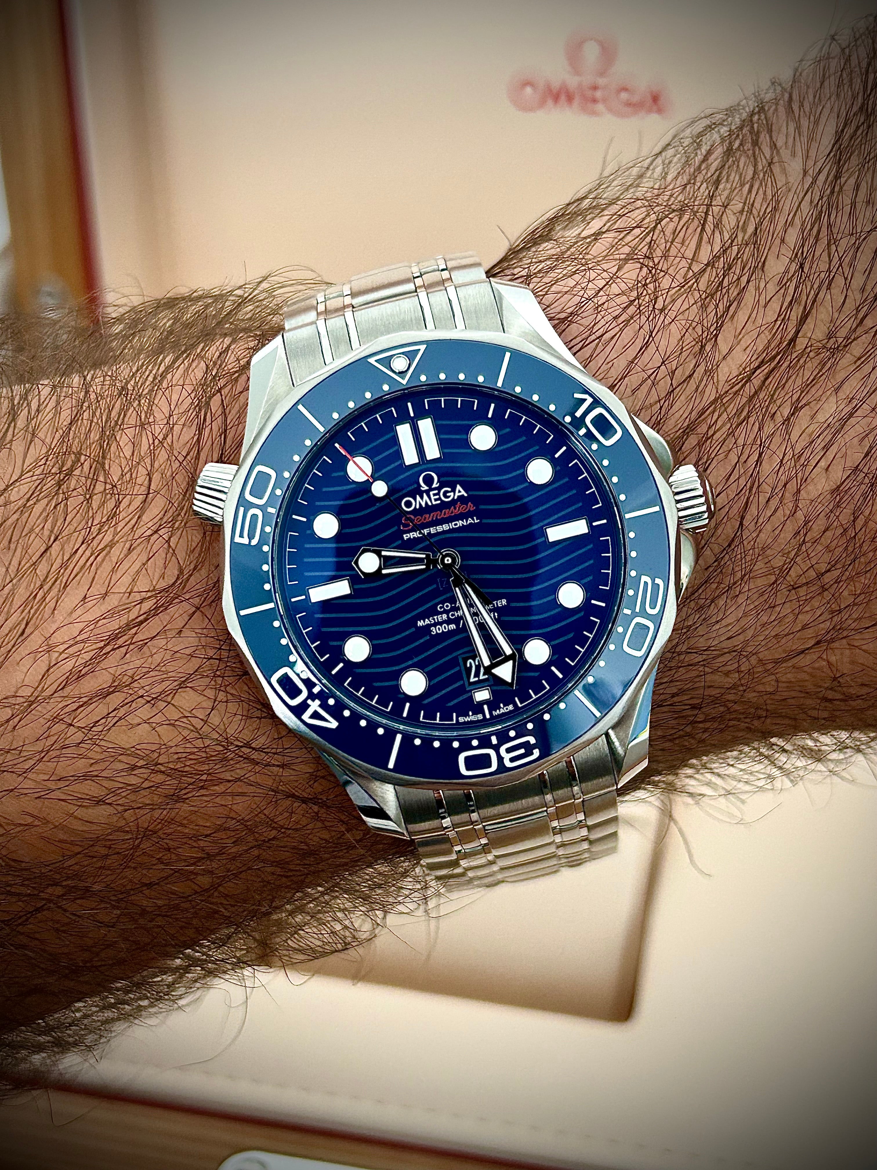 2024 OMEGA SEAMASTER 300, BLUE DIAL, FULL SET, INC GST