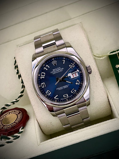 2009 ROLEX DATE JUST 36, 126200, FULL SET WITH SERVICE HISTORY, INC GST