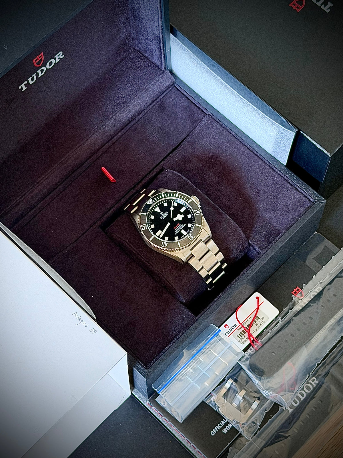 2022 TUDOR PELAGOS 39, M25407N-0001, TITANIUM, FULL SET, EXCELLENT CONDITION, INC GST