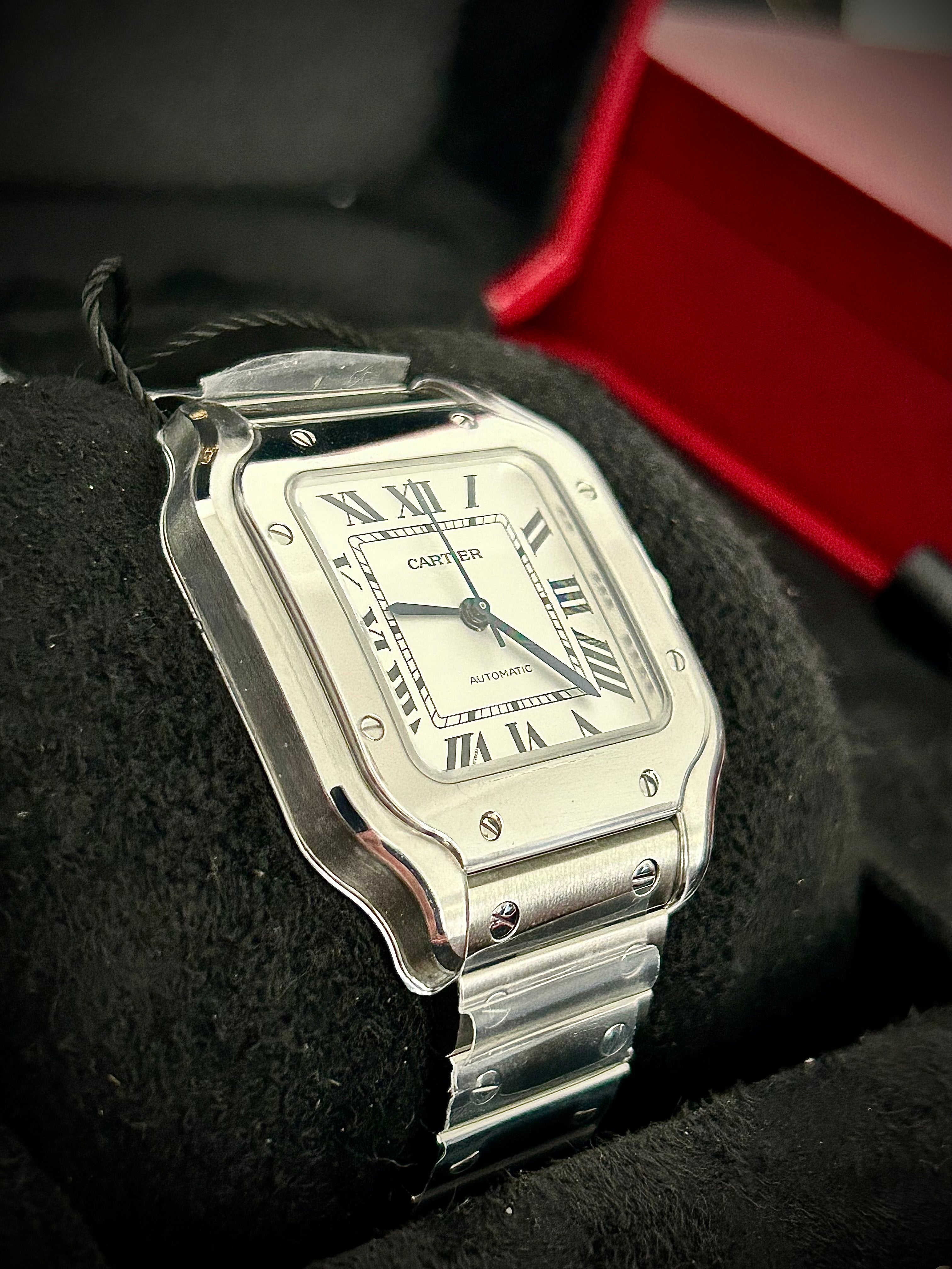 2024 CARTIER SANTOS DE CARTIER MEDIUM, WSSA0029, FULL SET, INC GST