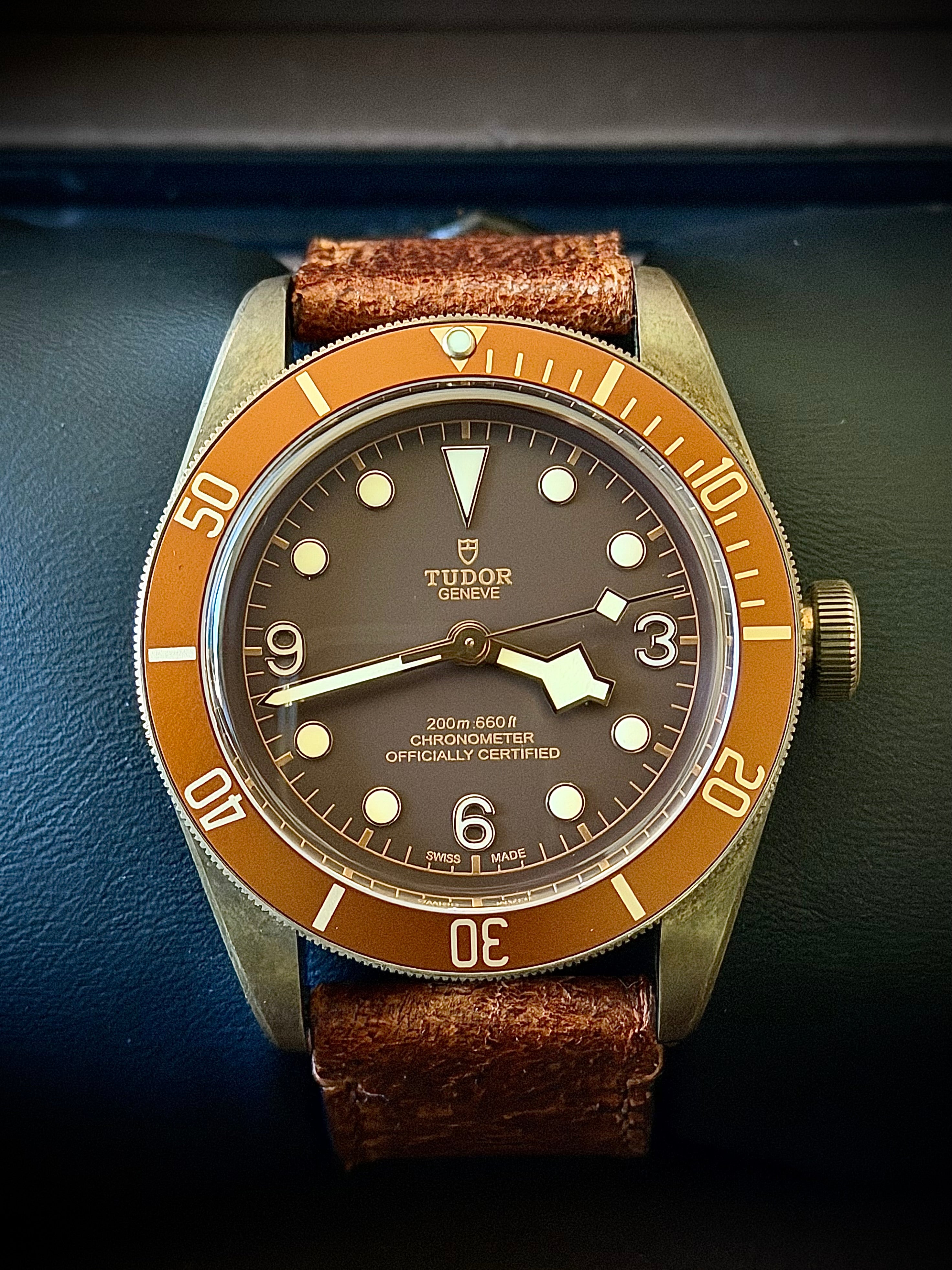CIRCA 2017 TUDOR BLACK BAY BRONZE, WATCH AND BOX ONLY, INC GST