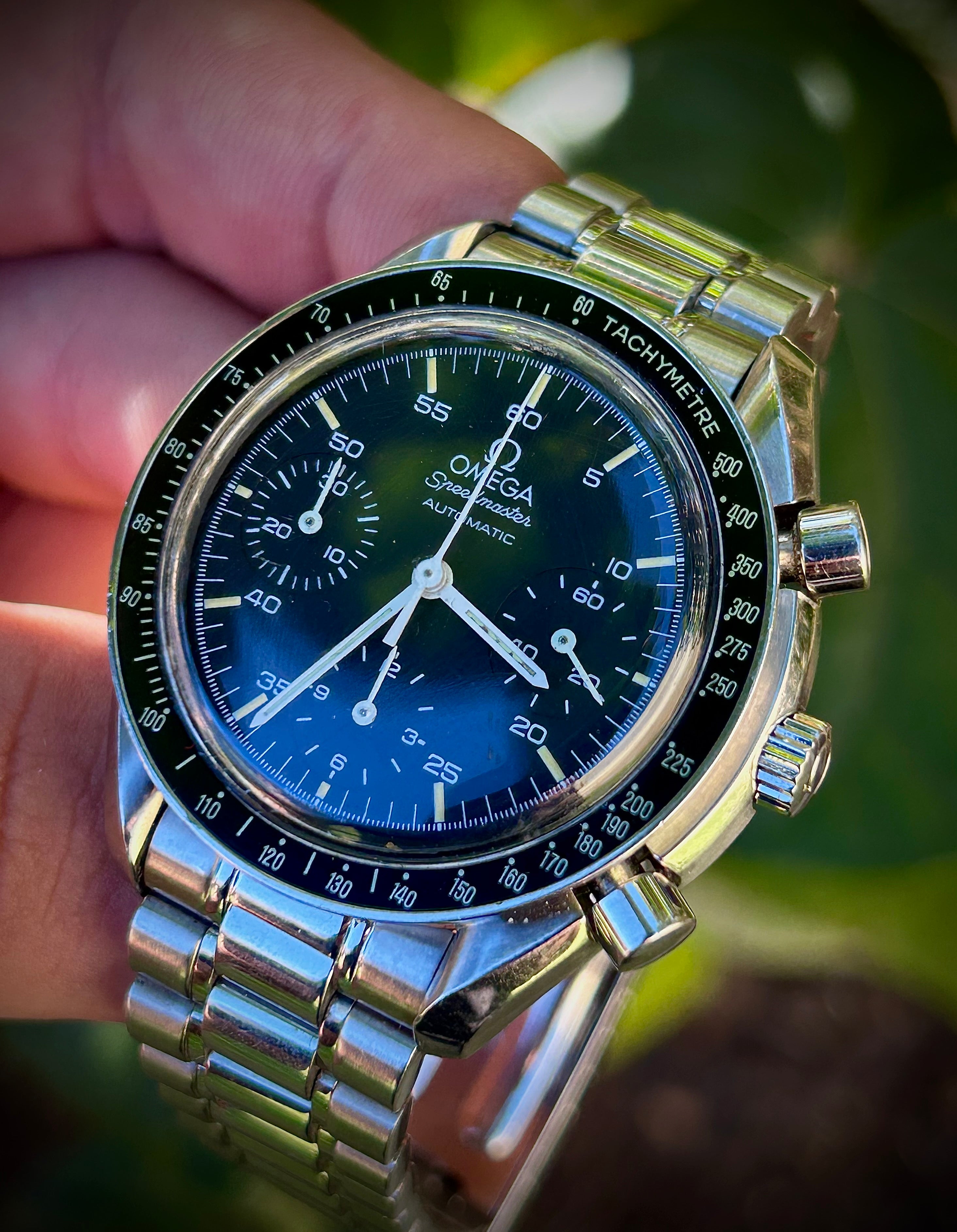 1996 OMEGA SPEEDMASTER REDUCED WITH BOX INC GST