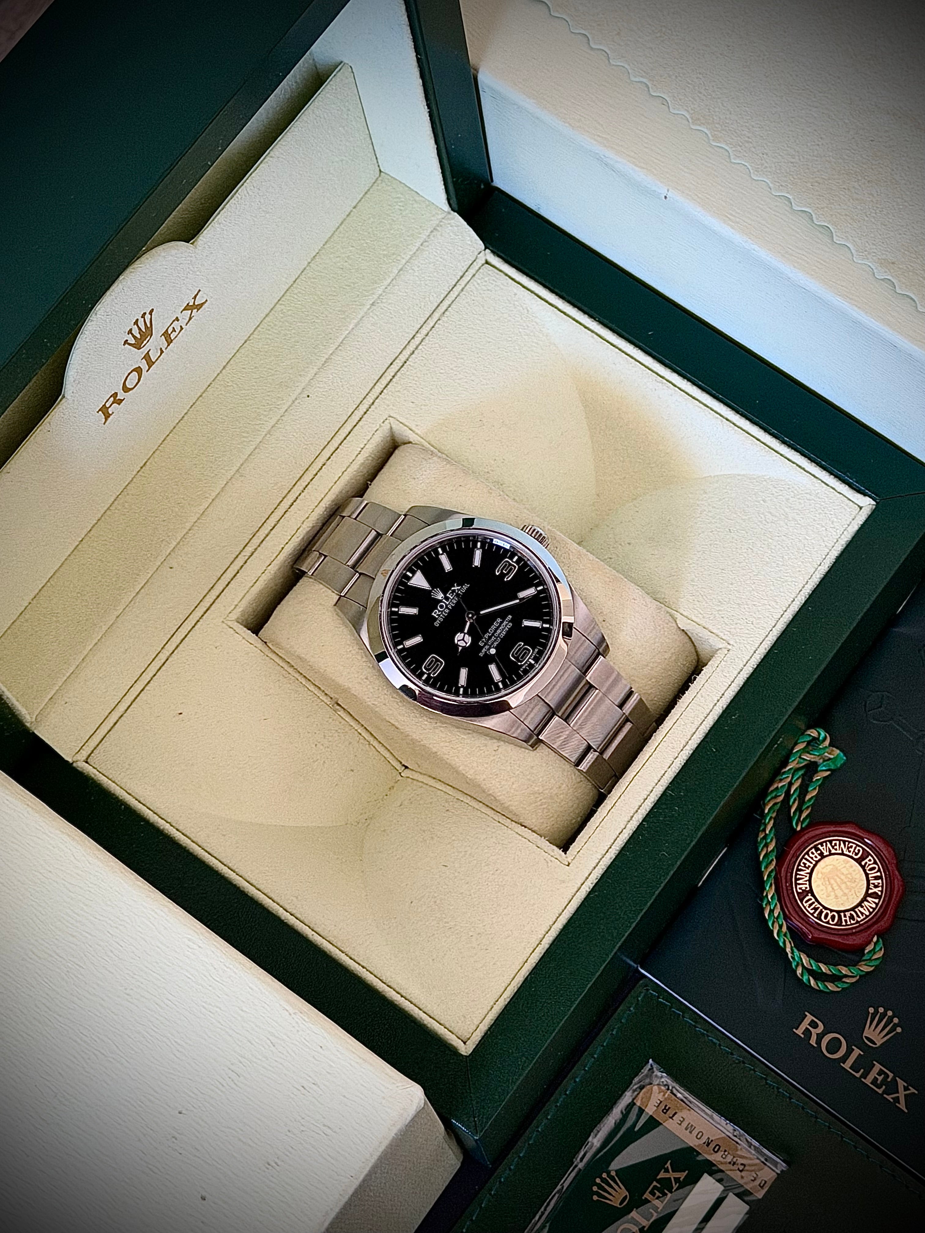 2012 ROLEX EXPLORER 39, 214270, FULL SET, INC GST