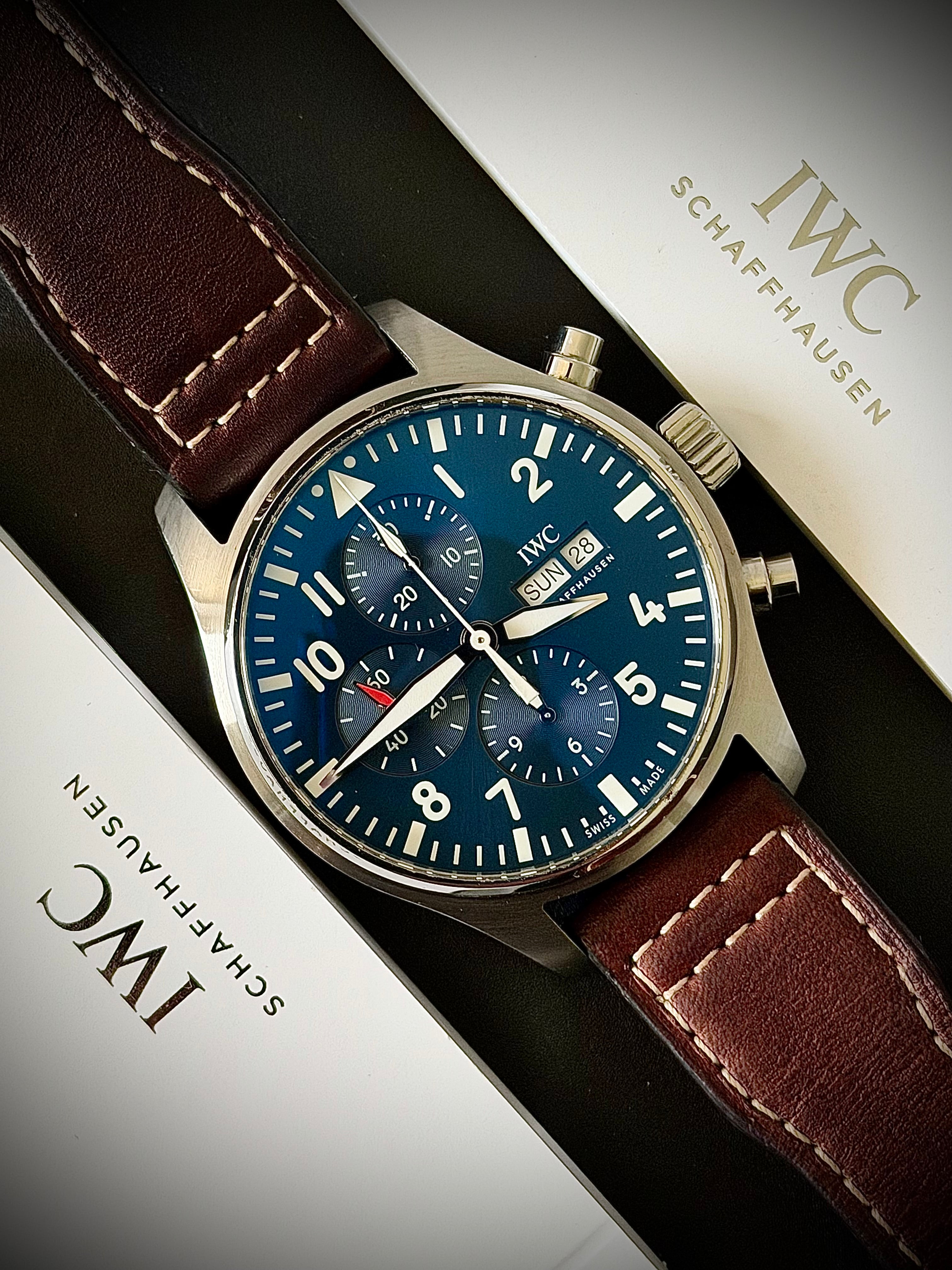 2021 IWC PILOT’S WATCH CHRONOGRAPH “LE PETIT PRINCE”, IW377714, FULL SET, INC GST