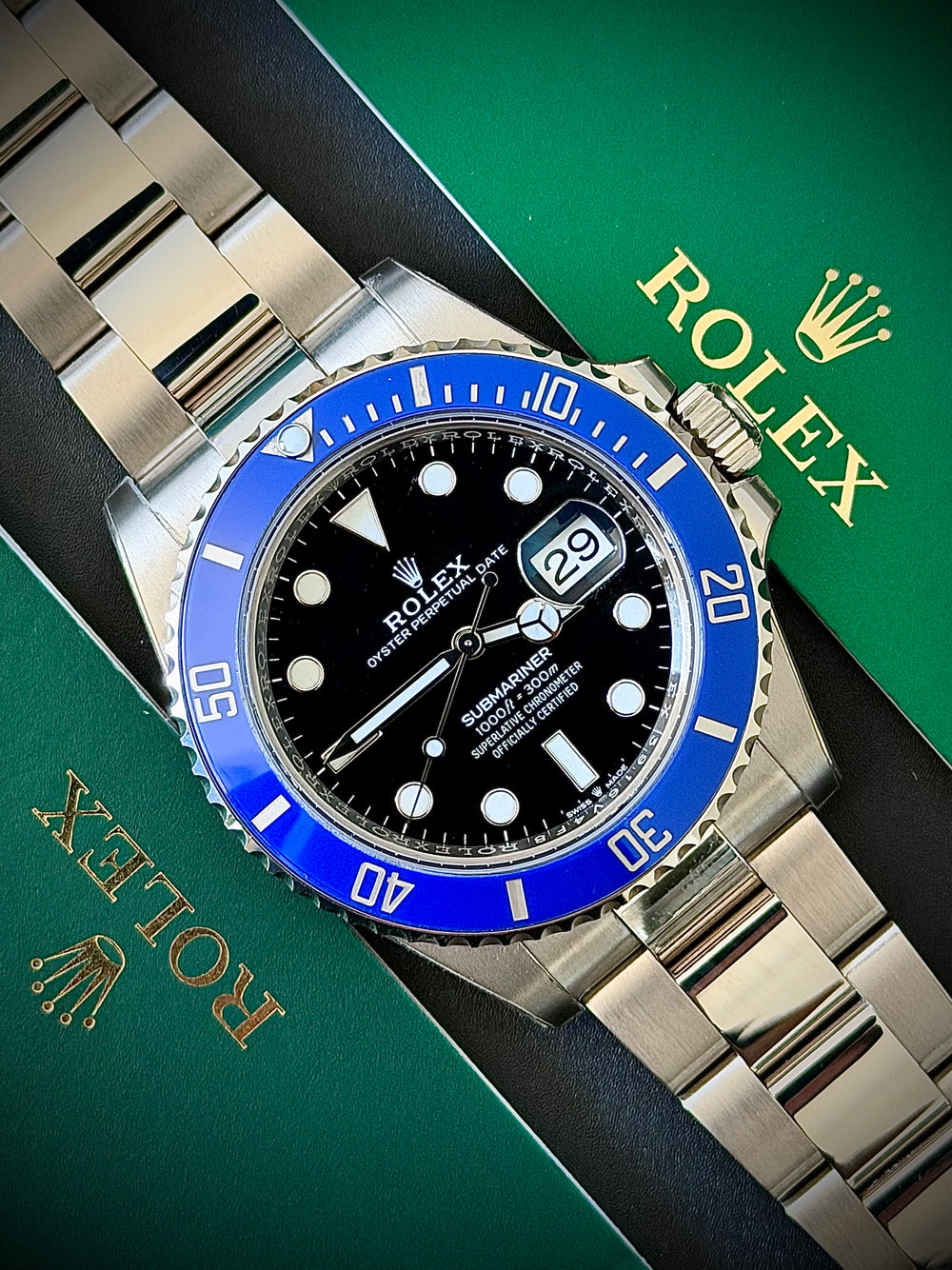 2023 ROLEX SUBMARINER DATE, 126619LB, COOKIE MONSTER, FULL SET, INC GS