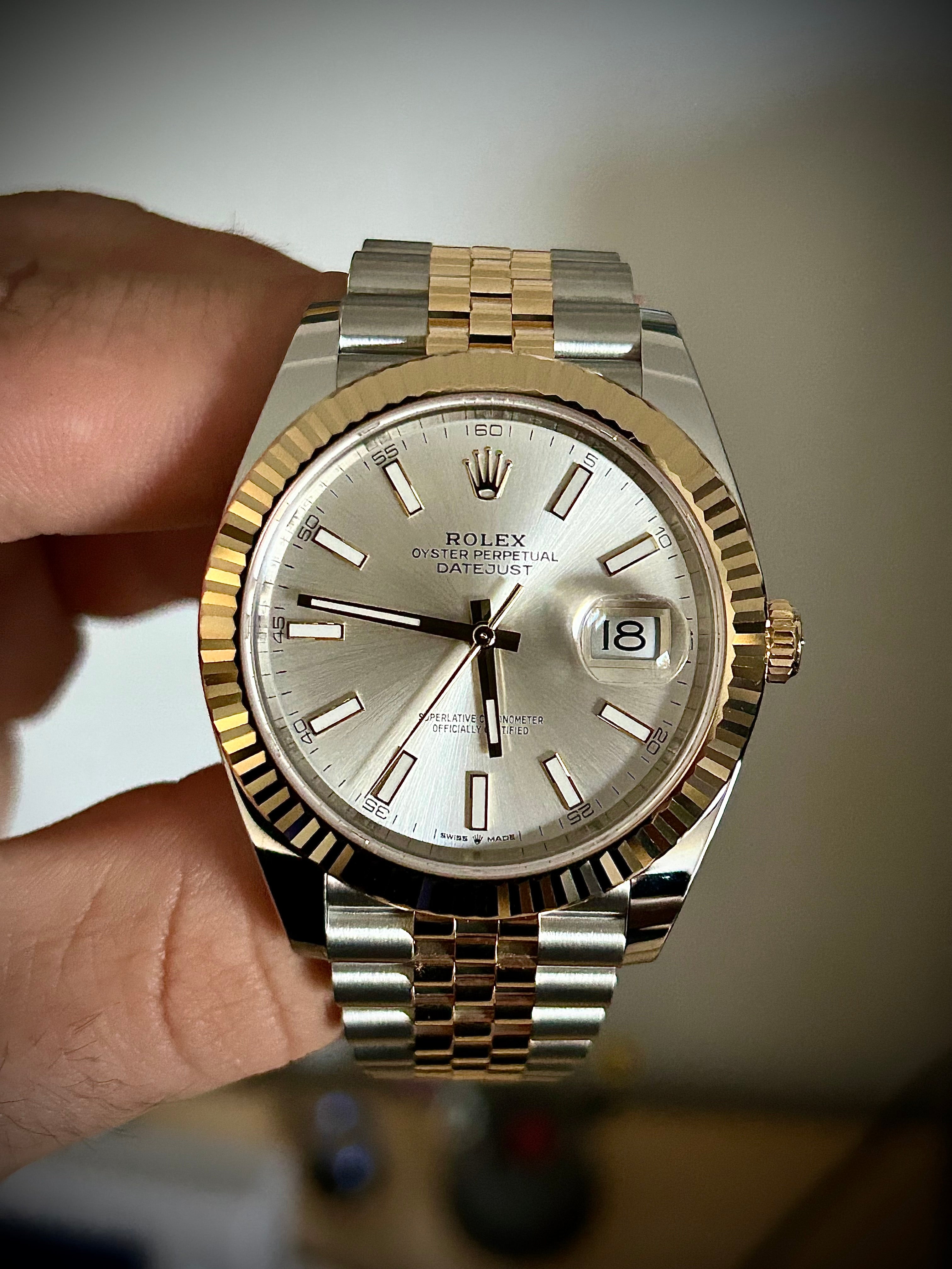 2025 ROLEX DATEJUST 41, SILVER DIAL, 126333, FULL SET, INC GST