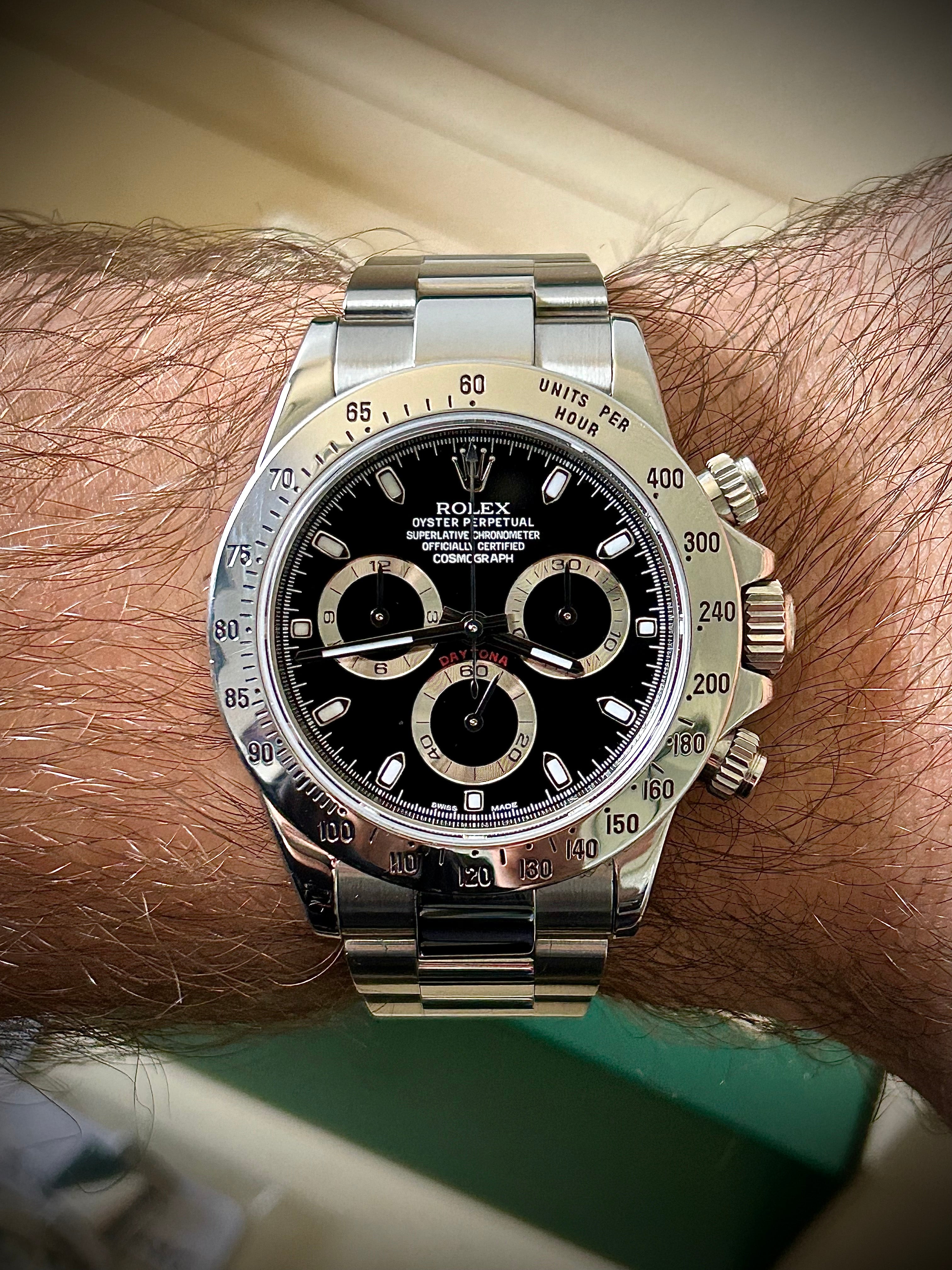 2015 ROLEX COSMOGRAPH DAYTONA, 116520 APH DIAL, BOX AND 2024 RSC, INC GST