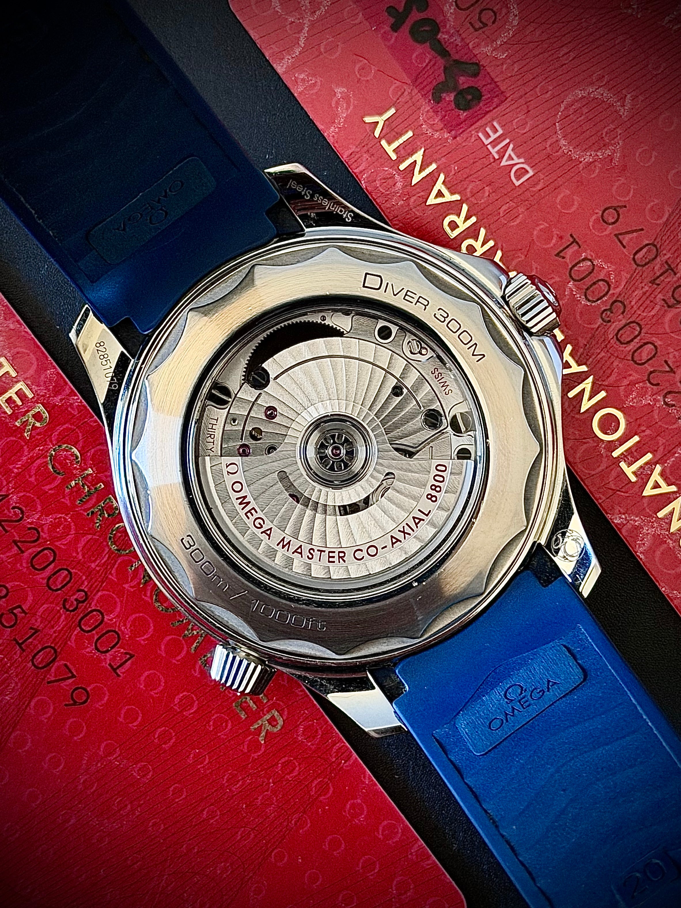 2022 OMEGA SEAMASTER 300, BLUE DIAL, FULL SET, INC GST