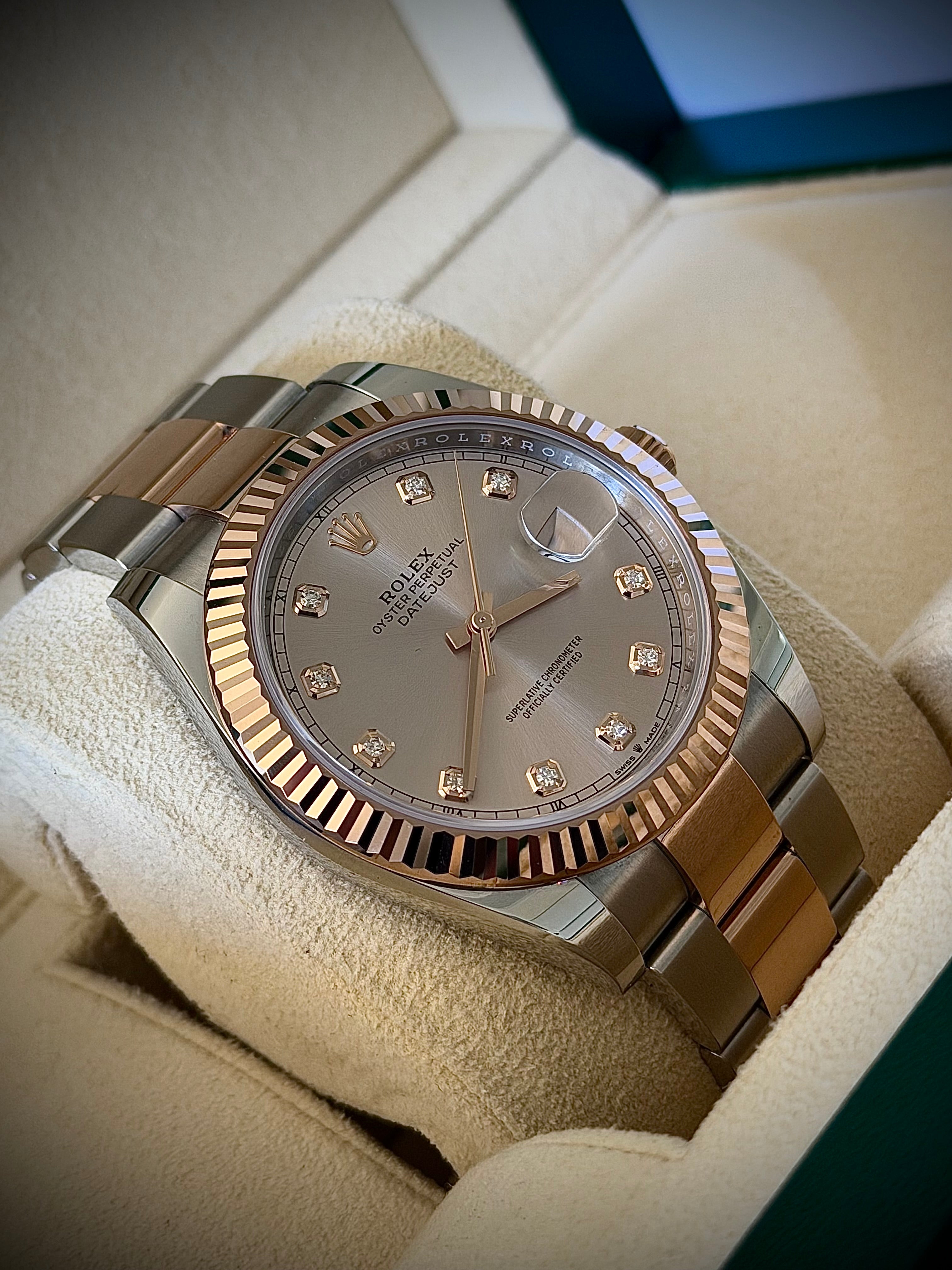 2024 ROLEX DATEJUST 41, SUNDUST DIAMOND DIAL, 126331, FULL SET, INC GST