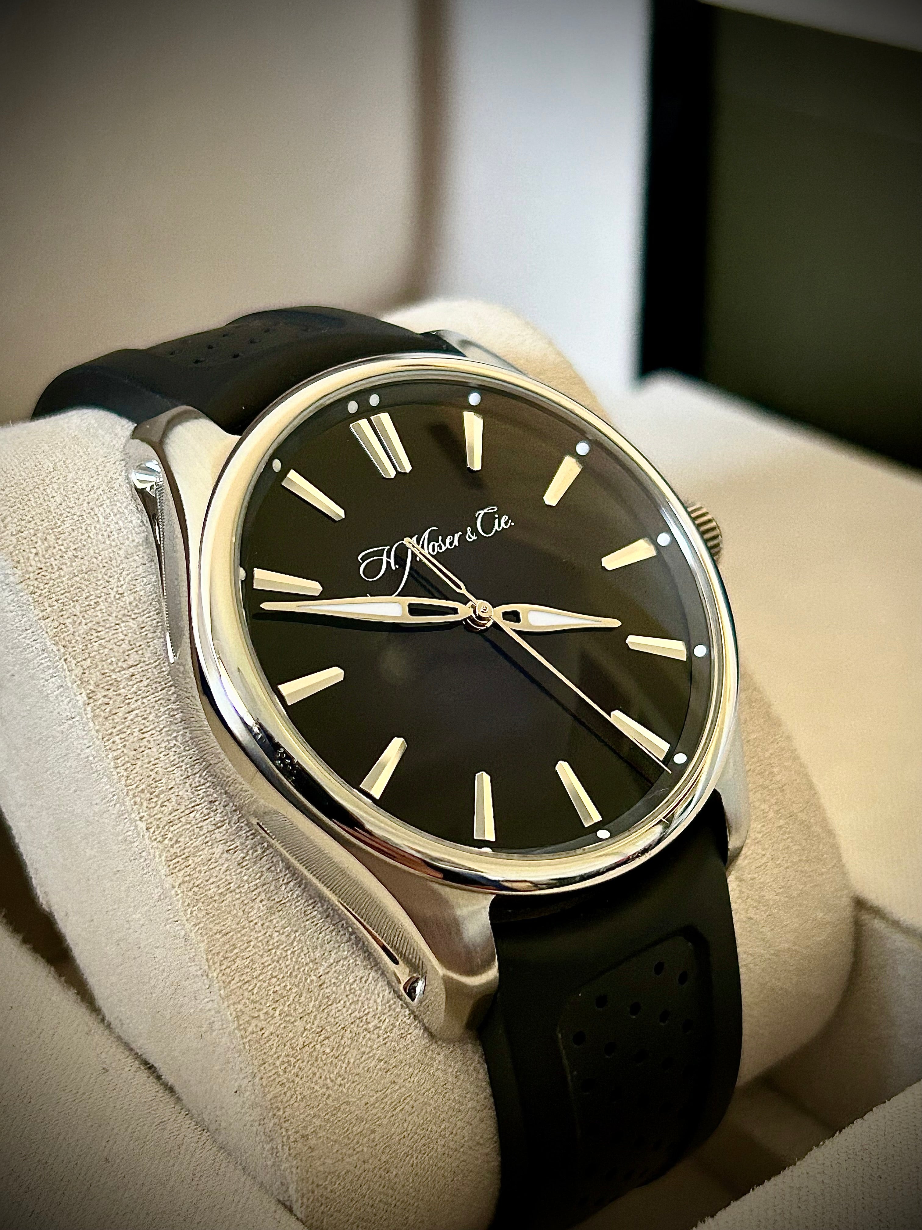2018 H. MOSER & CIE PIONEER CENTRE SECONDS, 3200-100, FULL SET, INC GST