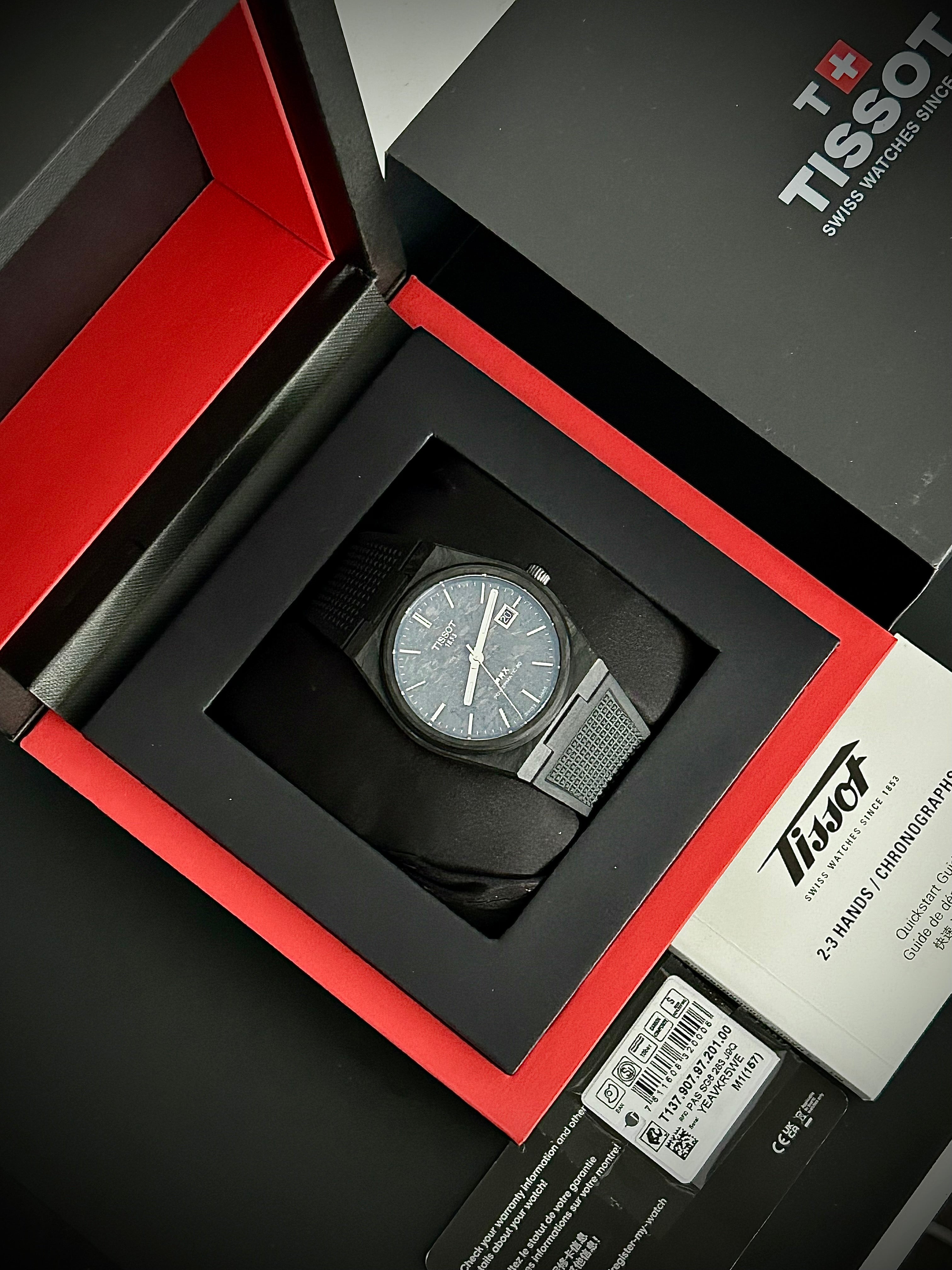 2024 TISSOT PRX POWERMATIC 80 40MM CARBON, FULL SET, INC GST