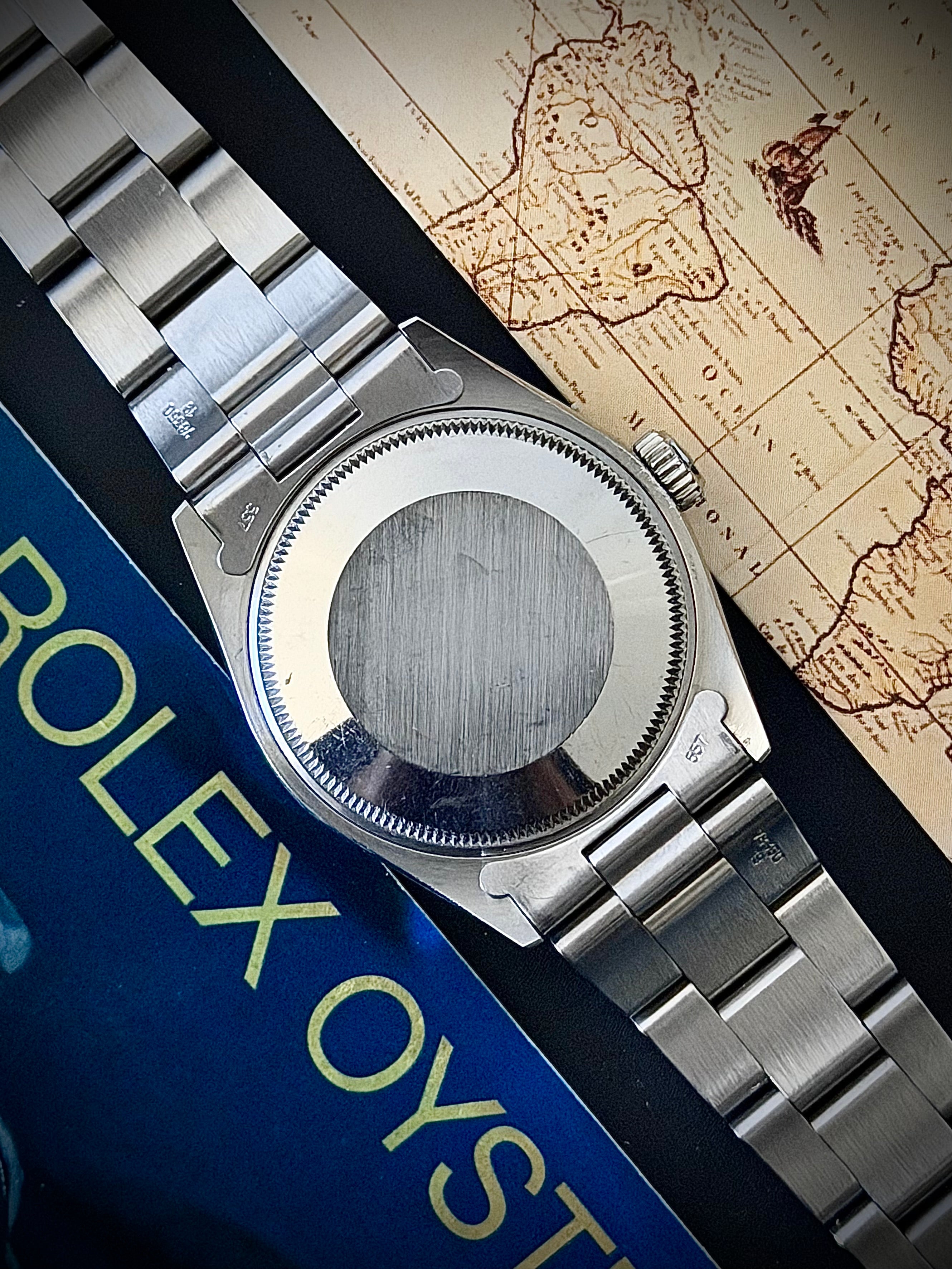 1989 ROLEX AIR-KING, 5500, SILVER PRECISION DIAL, FULL SET, INC GST