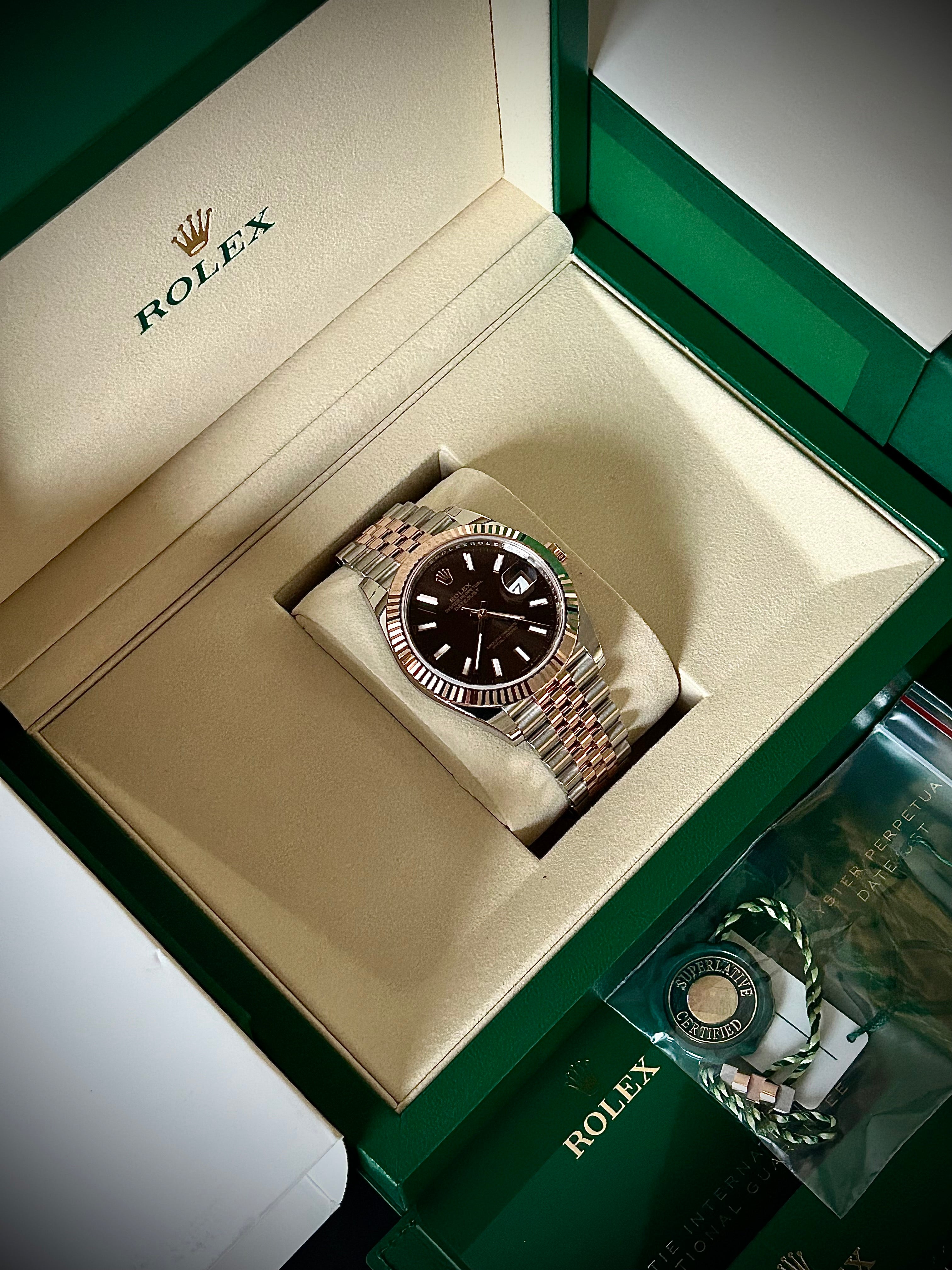 2025 ROLEX DATEJUST 41, CHOCOLATE DIAL, 126331, FULL SET, INC GST