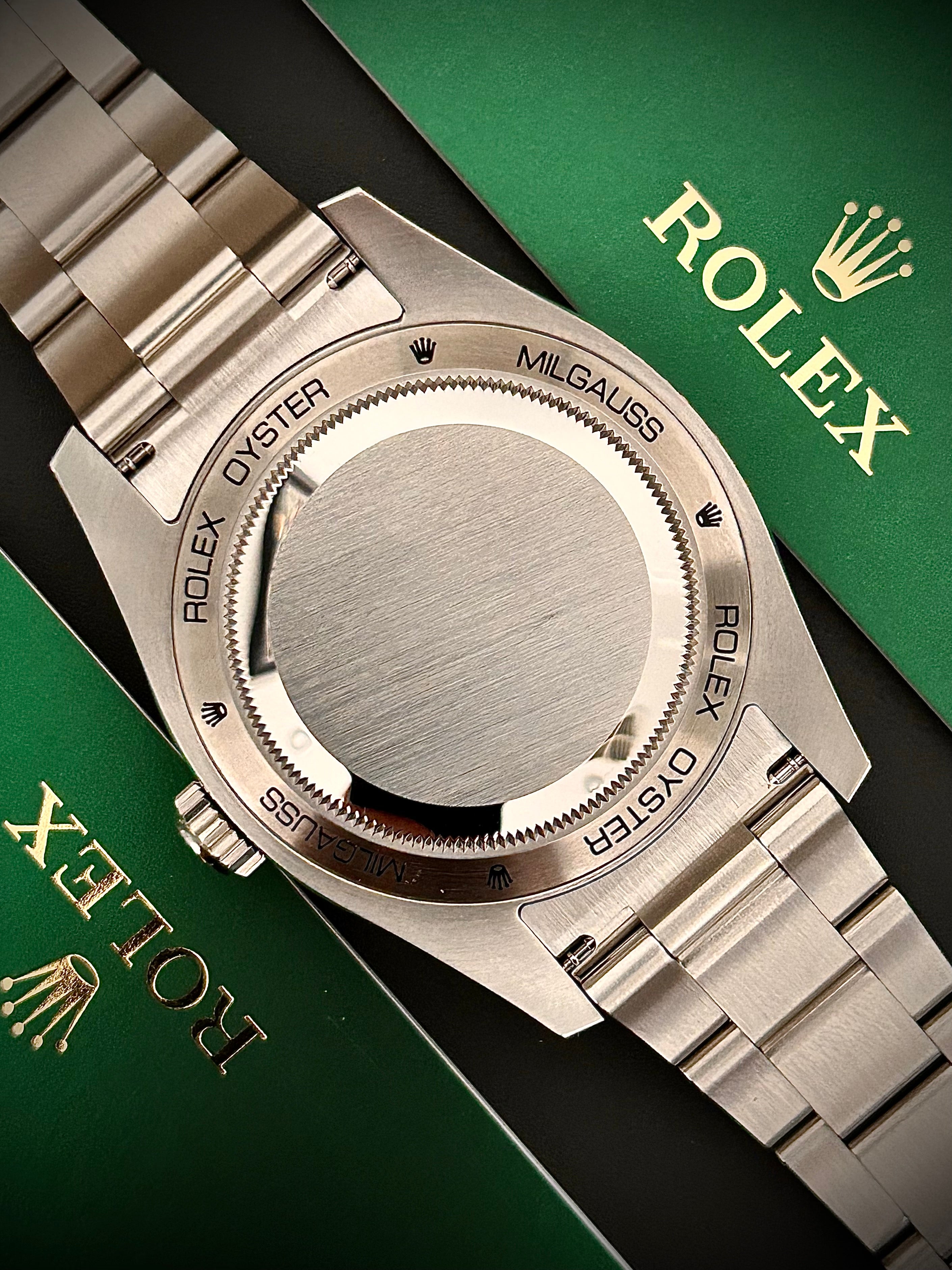 2023 ROLEX MILGAUSS, 116400GV, FULL SET, INC GST