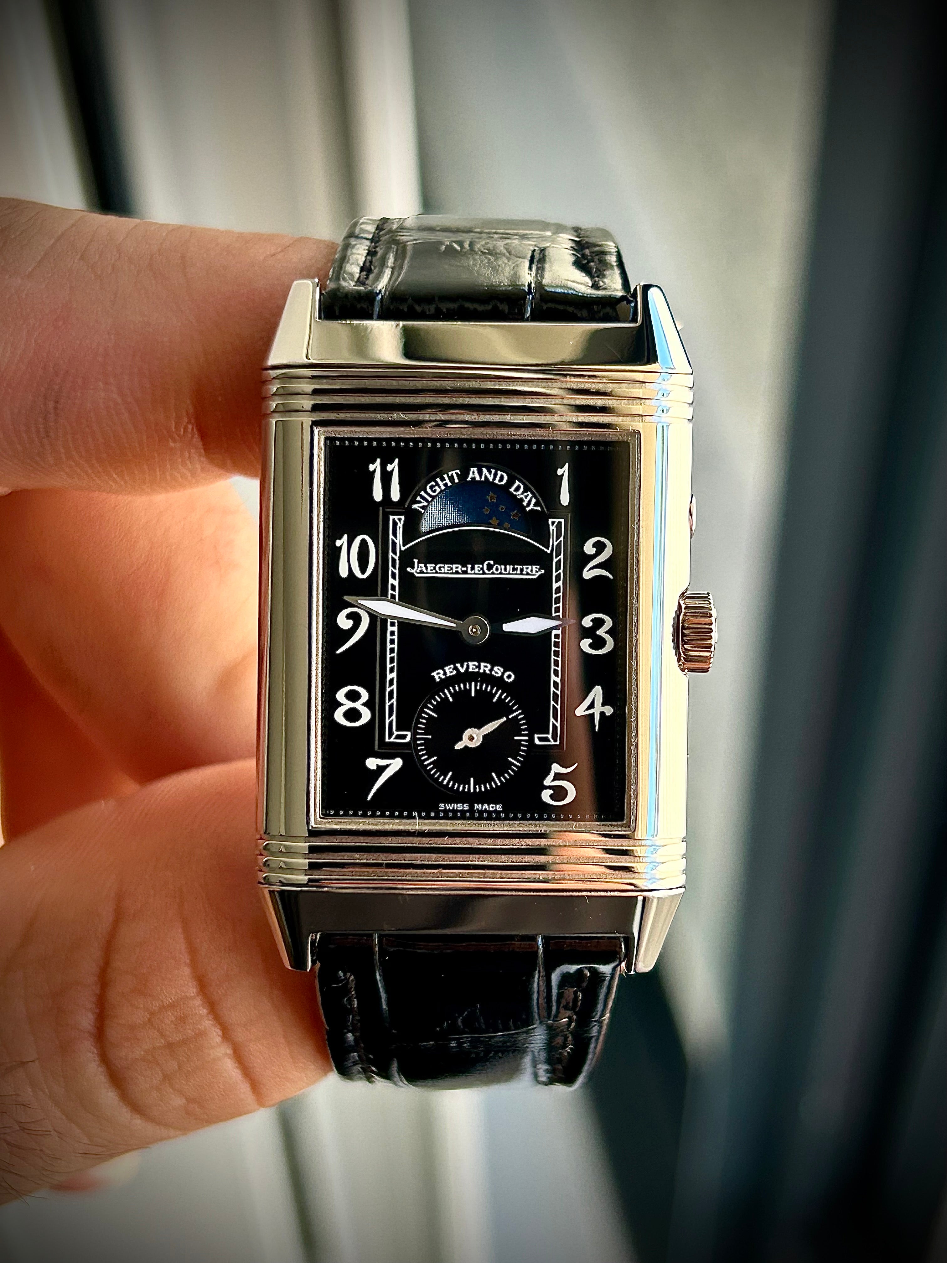 2004 JAEGER-LECOULTRE REVERSO DUO FACE, DAY & NIGHT WHITE GOLD, 270.3.54, FULL SET, SERVICED, INC GST