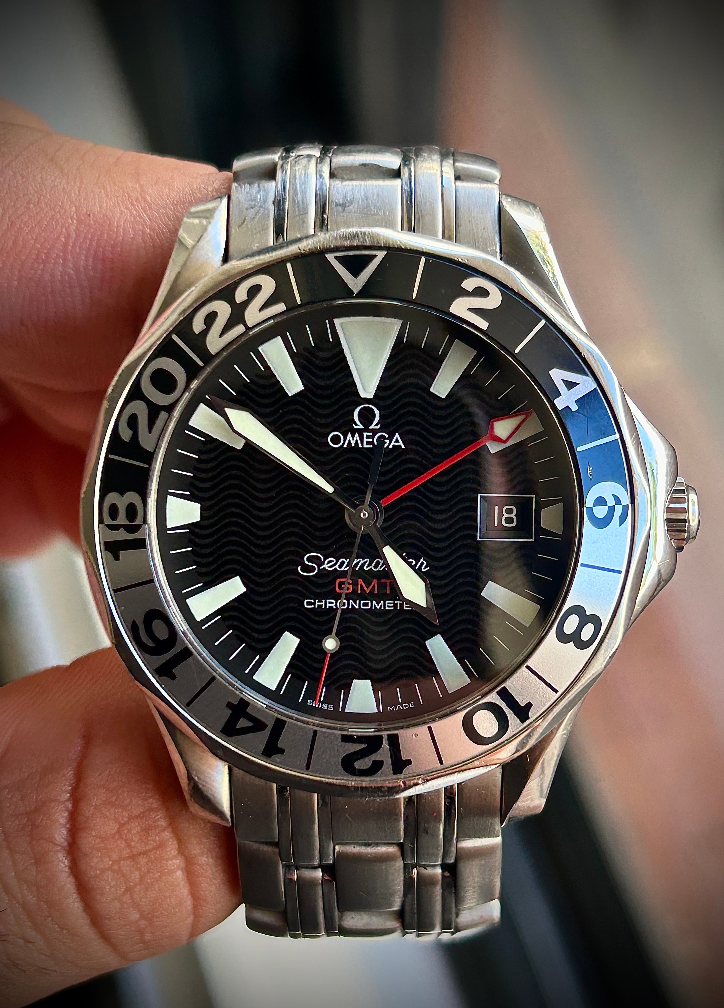 OMEGA SEAMASTER GMT 50TH ANNIVERSARY, BOX AND BOOKLET, INC GST