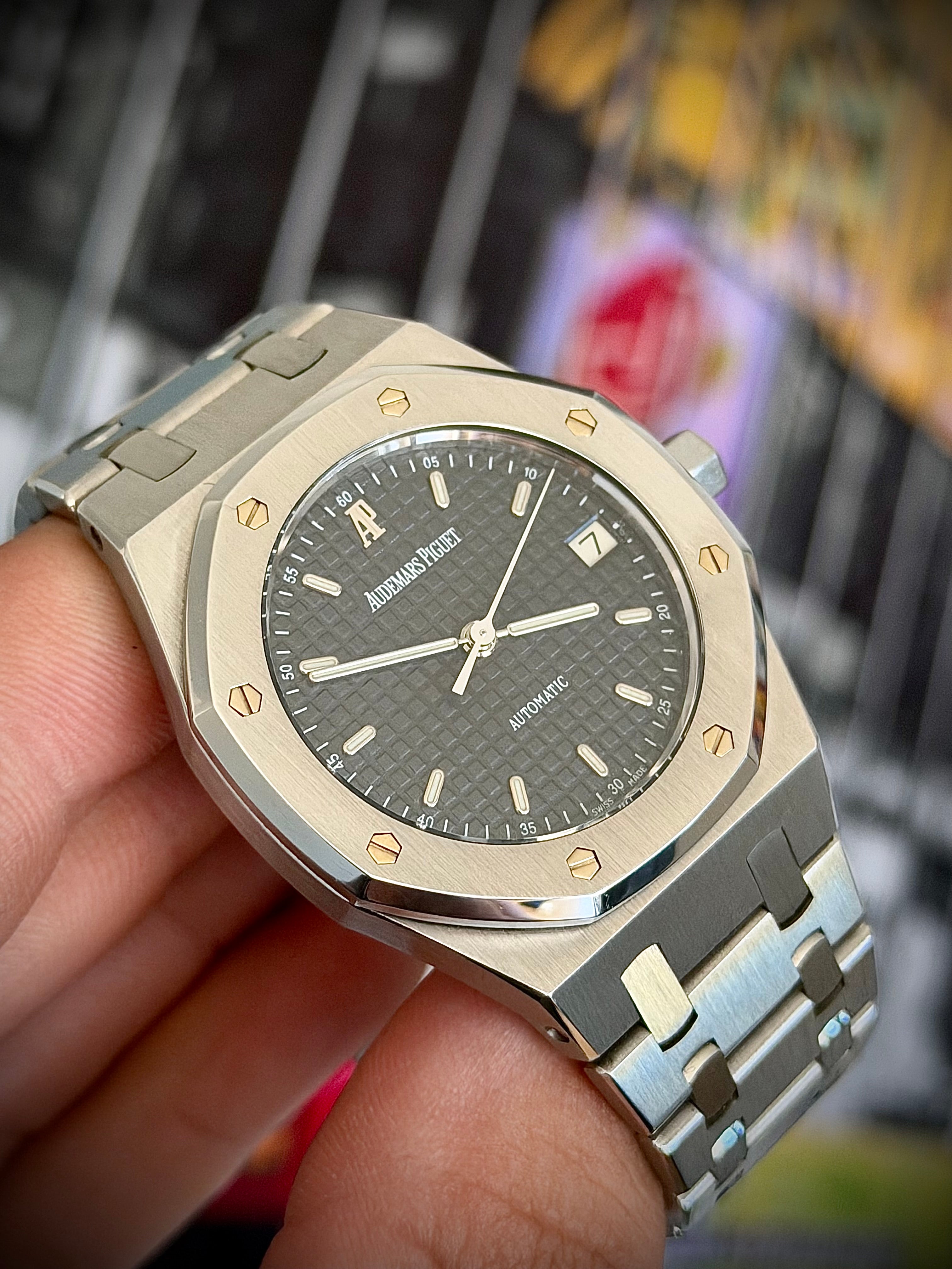 2008 AUDEMARS PIGUET ROYAL OAK, 14790ST, BLUE DIAL, BOX & PAPERS, INC GST