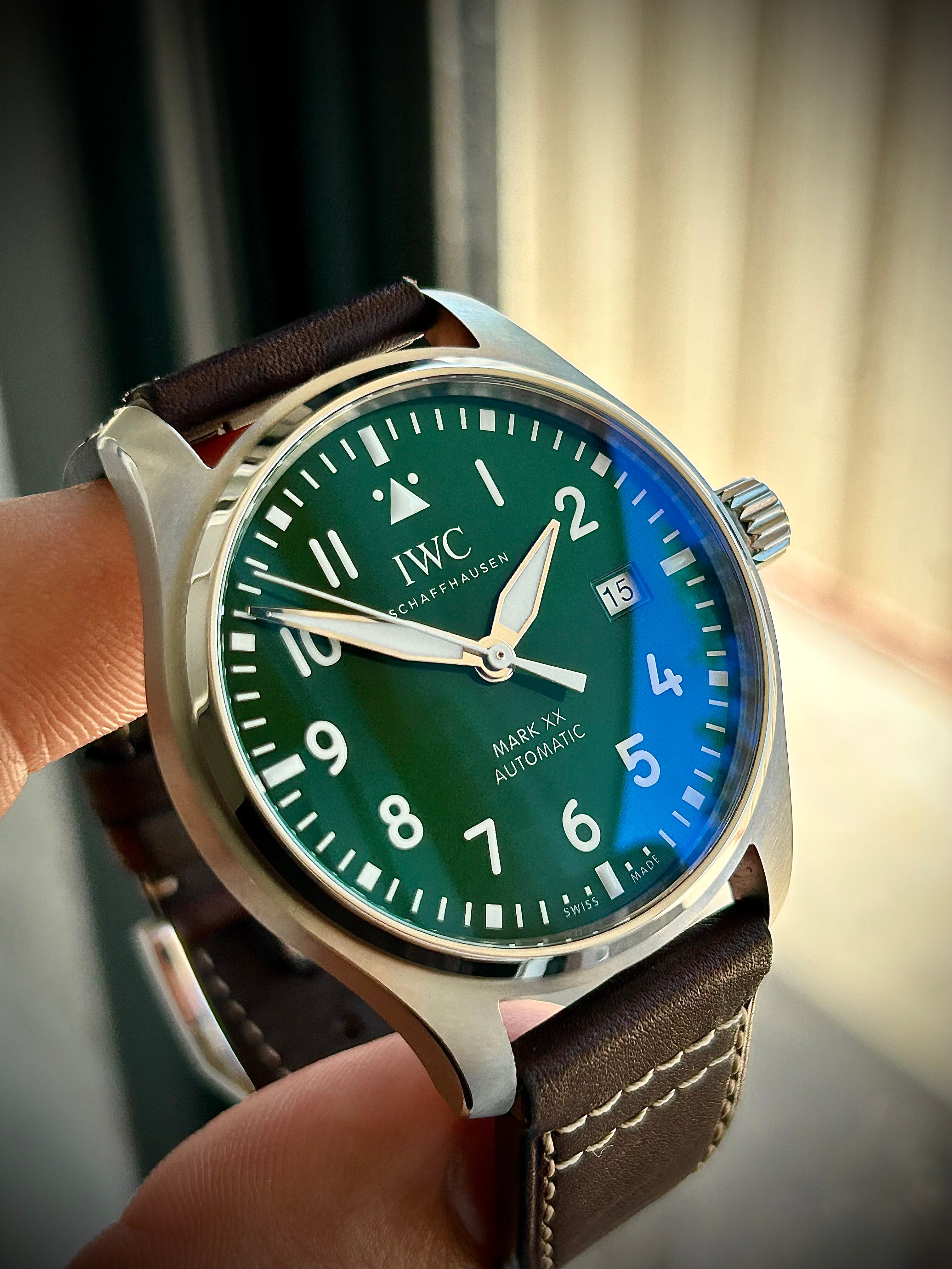 2024 IWC PILOTS WATCH MARK XX, GREEN DIAL, IW328305, FULL SET, INC GST