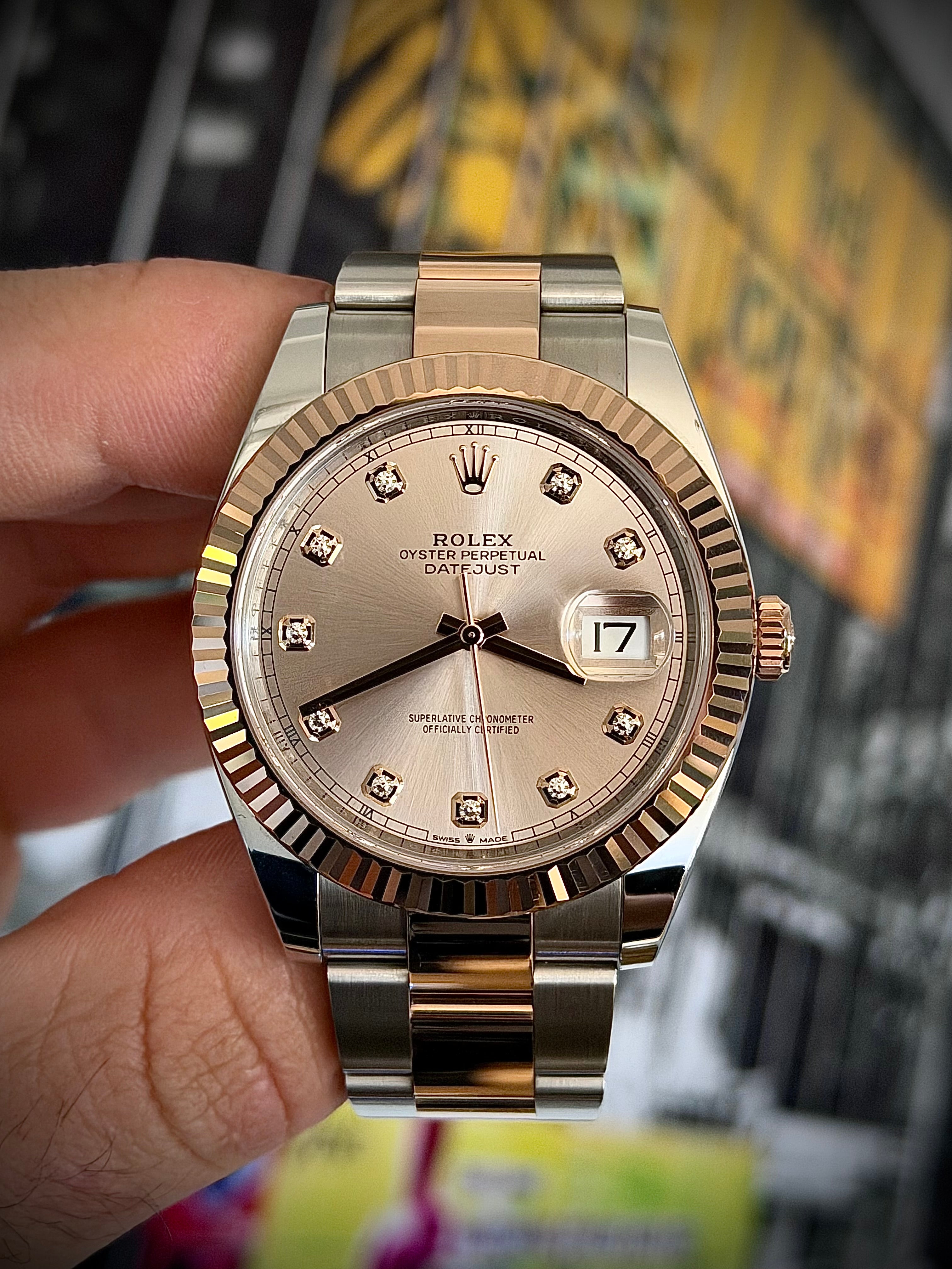 2024 ROLEX DATEJUST 41, SUNDUST DIAMOND DIAL, 126331, FULL SET, INC GST